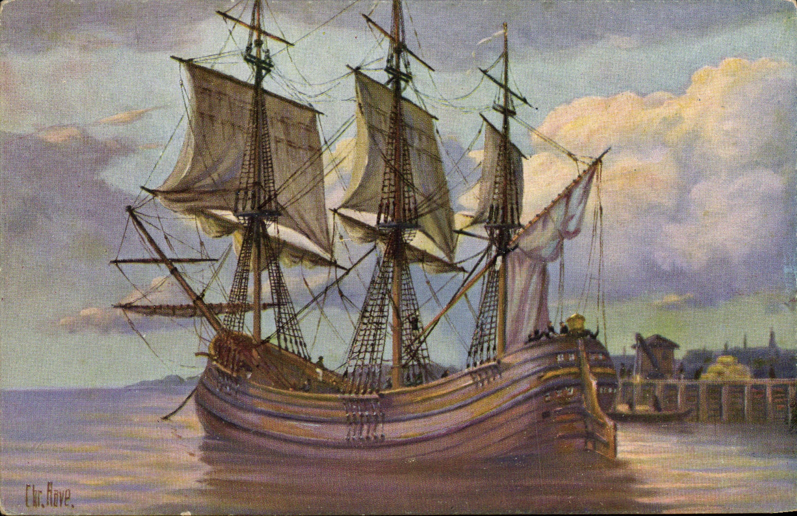 CPA Bateau Voilier Hollande