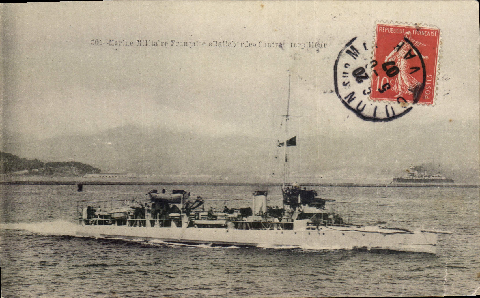 CPA Bateau de guerre Mallebarde Contre torpilleur 