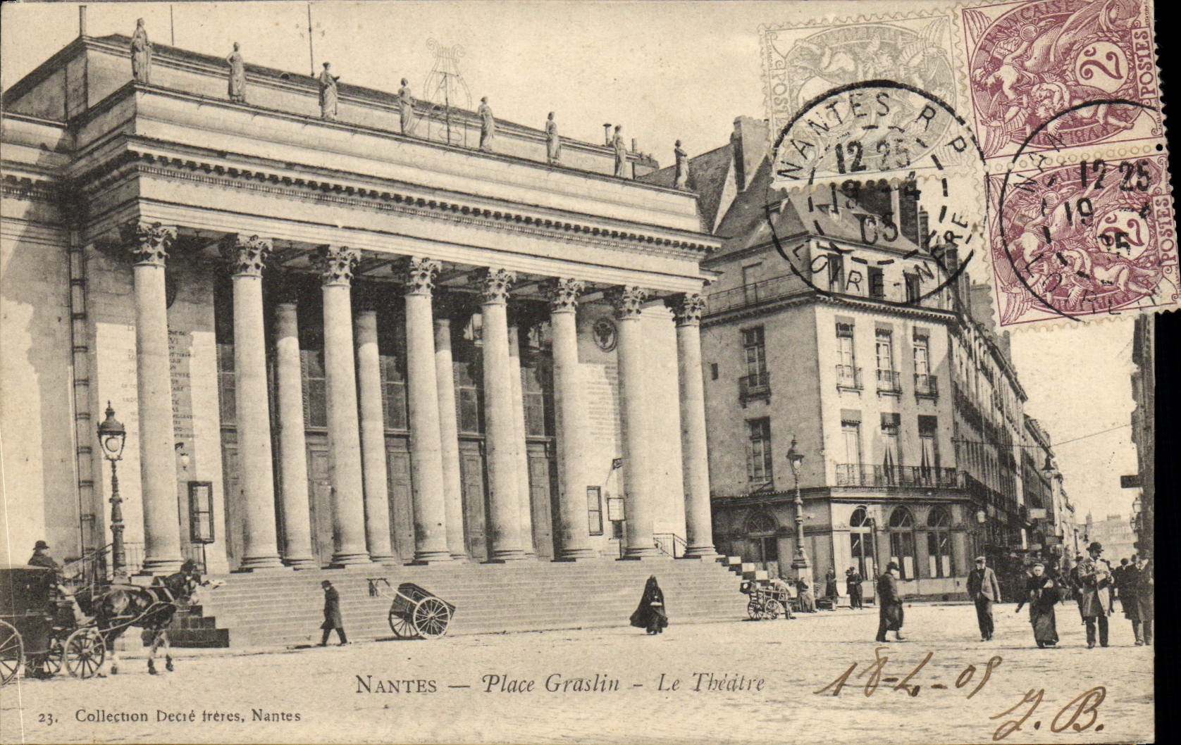 CPA Nantes Le Theatre Place Graslin 