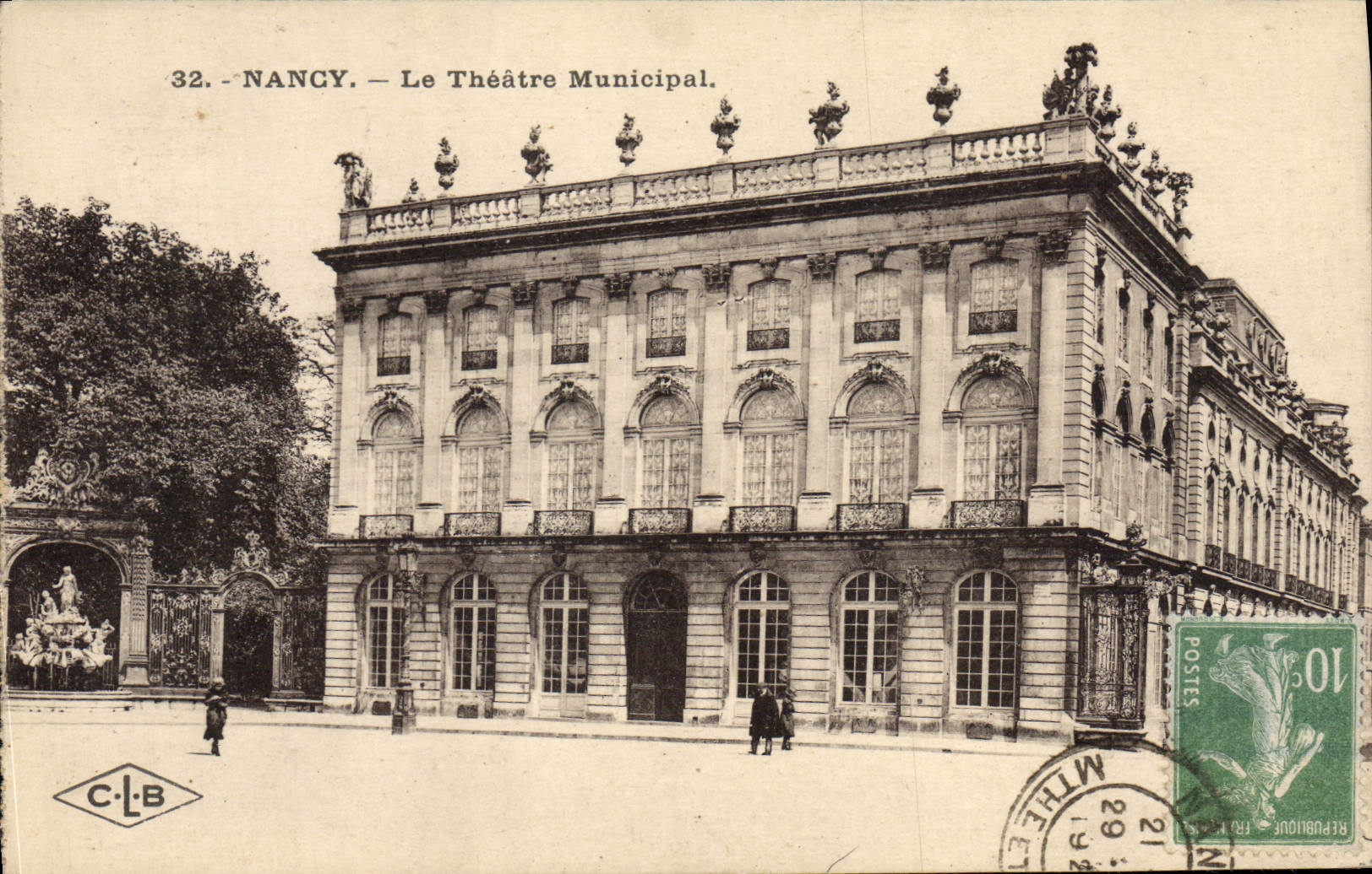 VINTAGE POSTCARD the municipal Theater Nancy
