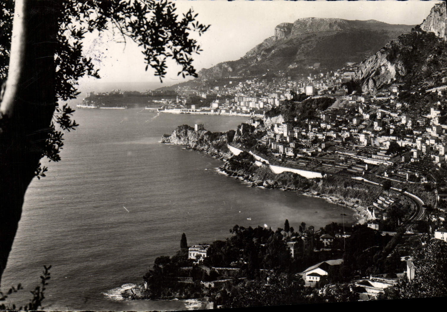 VINTAGE POSTCARD Monte Carlo Seen of Roquebrune