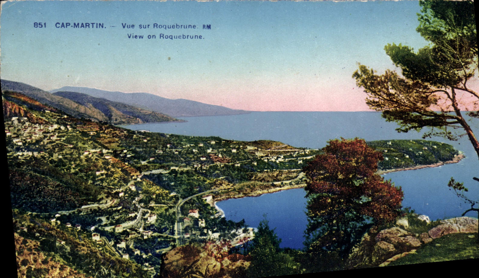 CPA Cap Martin Vue sur Roquebrune