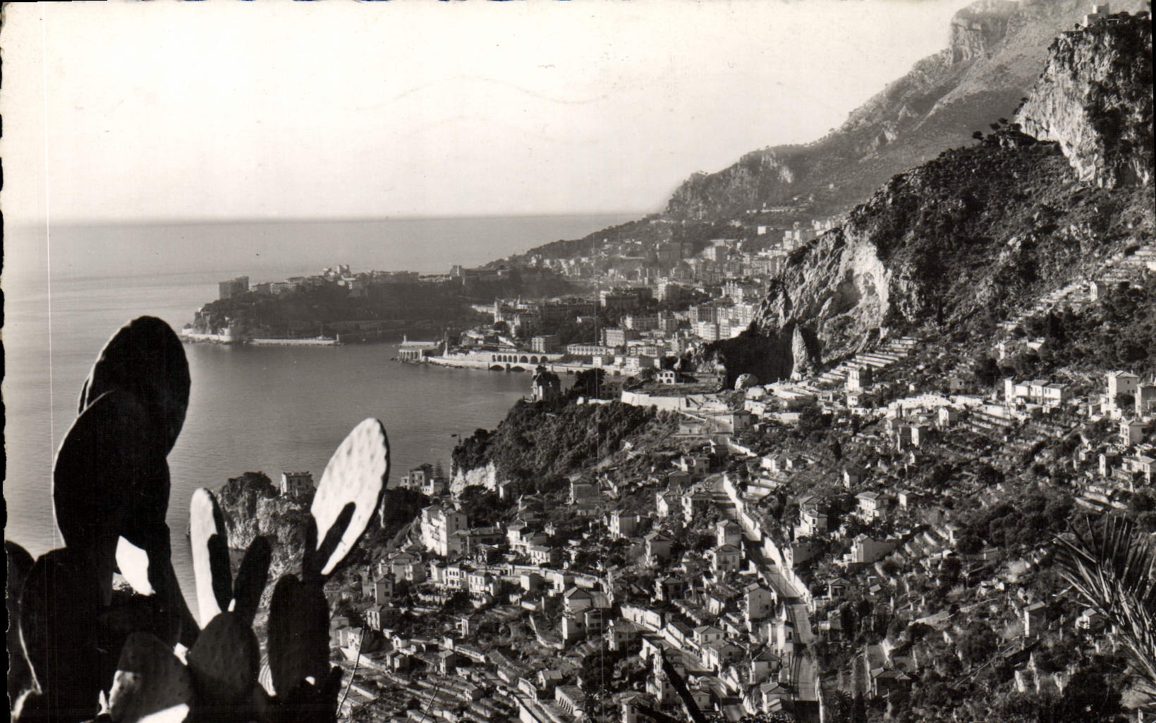 MODERN CARD Roquebrune Cape Martin View Monte Carlo and the rock of Monaco