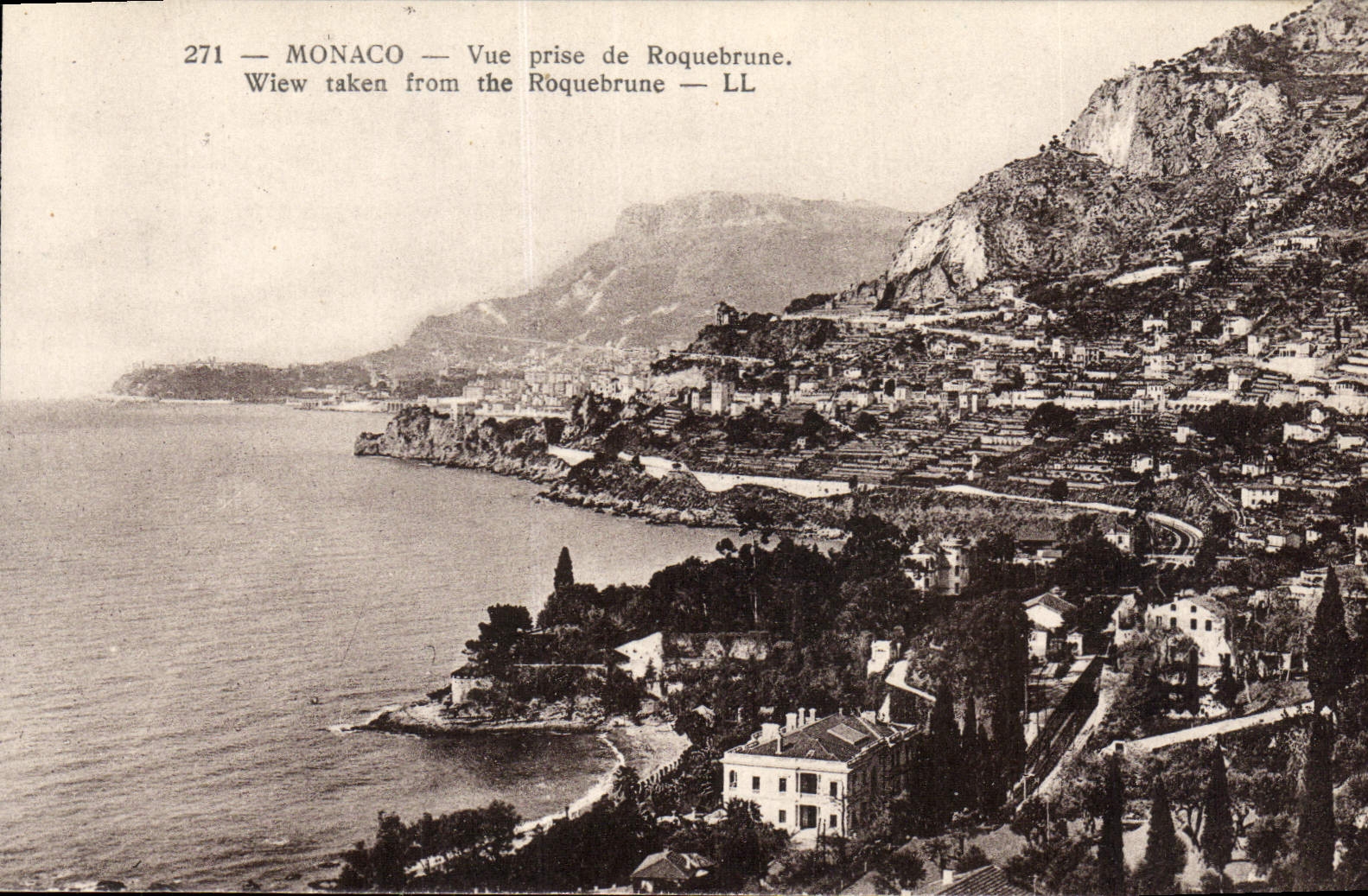 CPA Cap Martin Vue Prise de Roquebrune Monaco