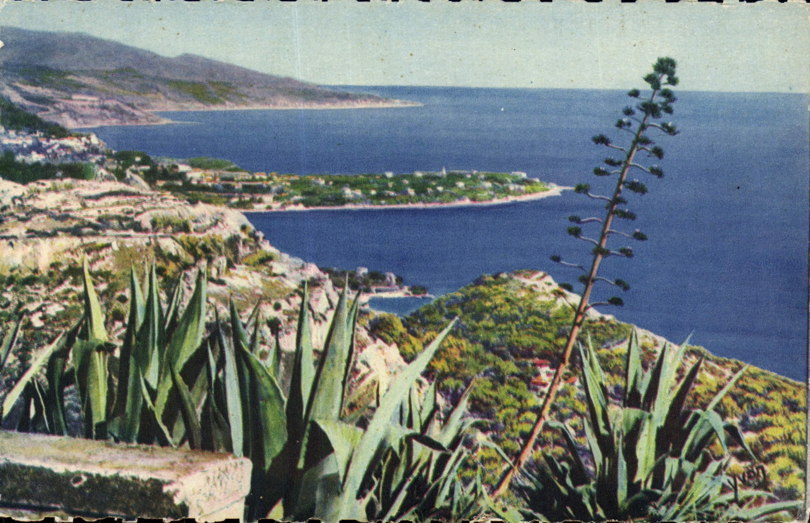 CPA Le Cap Martin Vue Prise du Rond Point de la Turbie