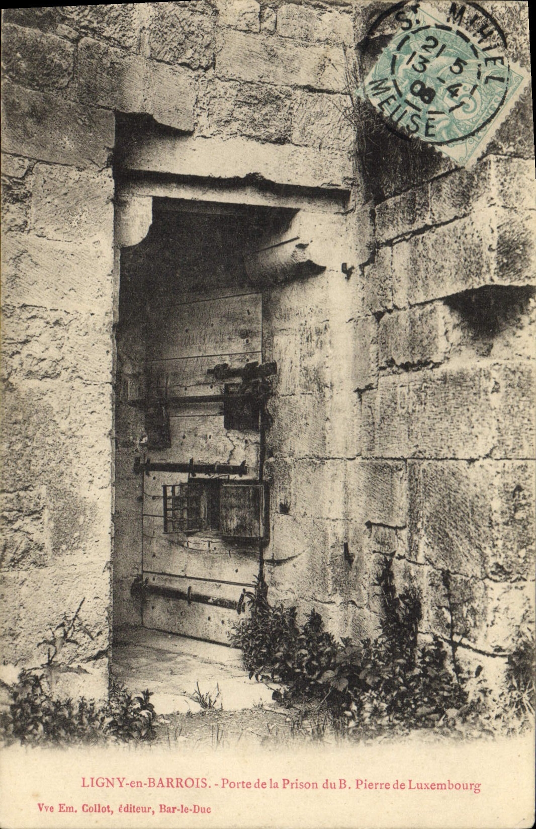 CPA Prison Ligny en Barrois Porte de la prison du B Pierre de Luxembourg 