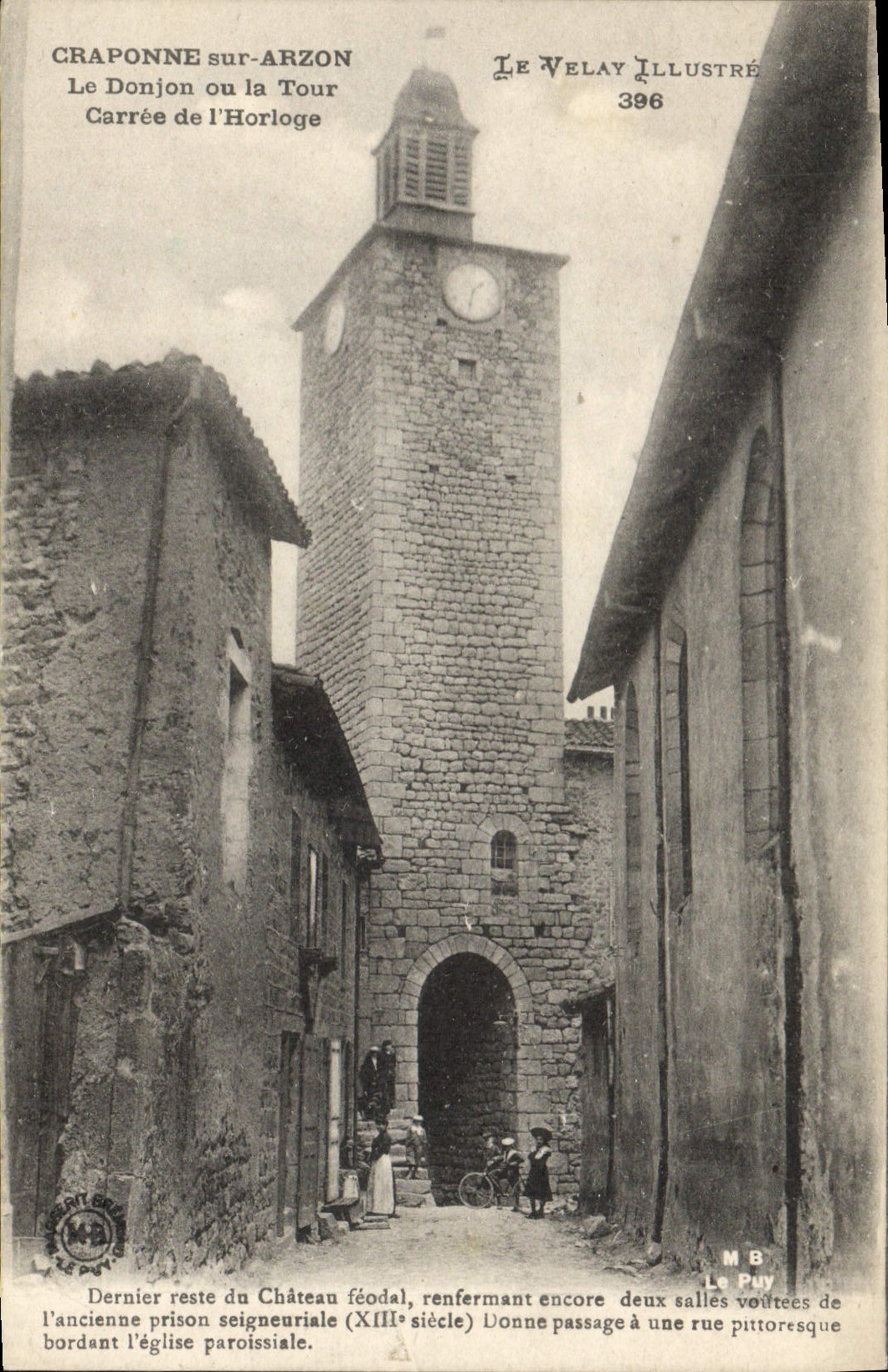 CPA Prison Craponne sur Arzon Le donjon ou la tour carree de l'horloge