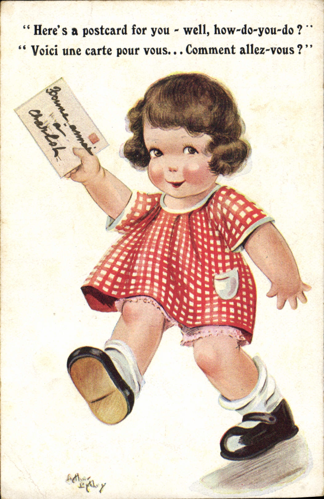 VINTAGE POSTCARD Illustrator Child
