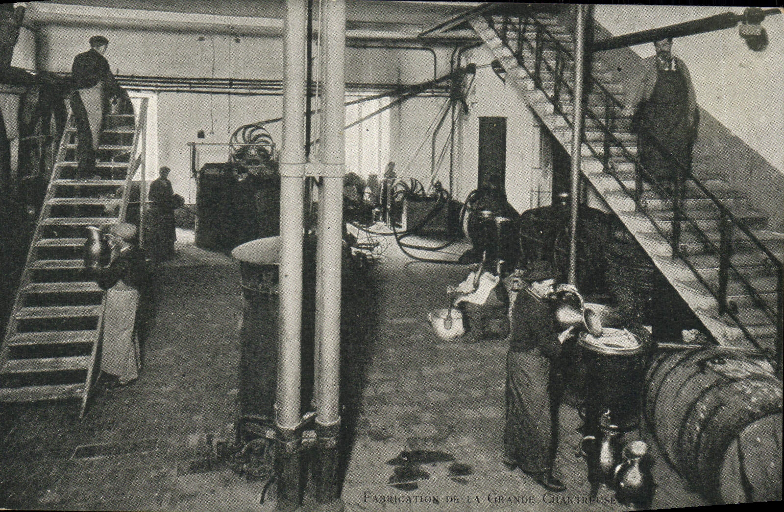 VINTAGE POSTCARD Manufacture of Large Chartreuse