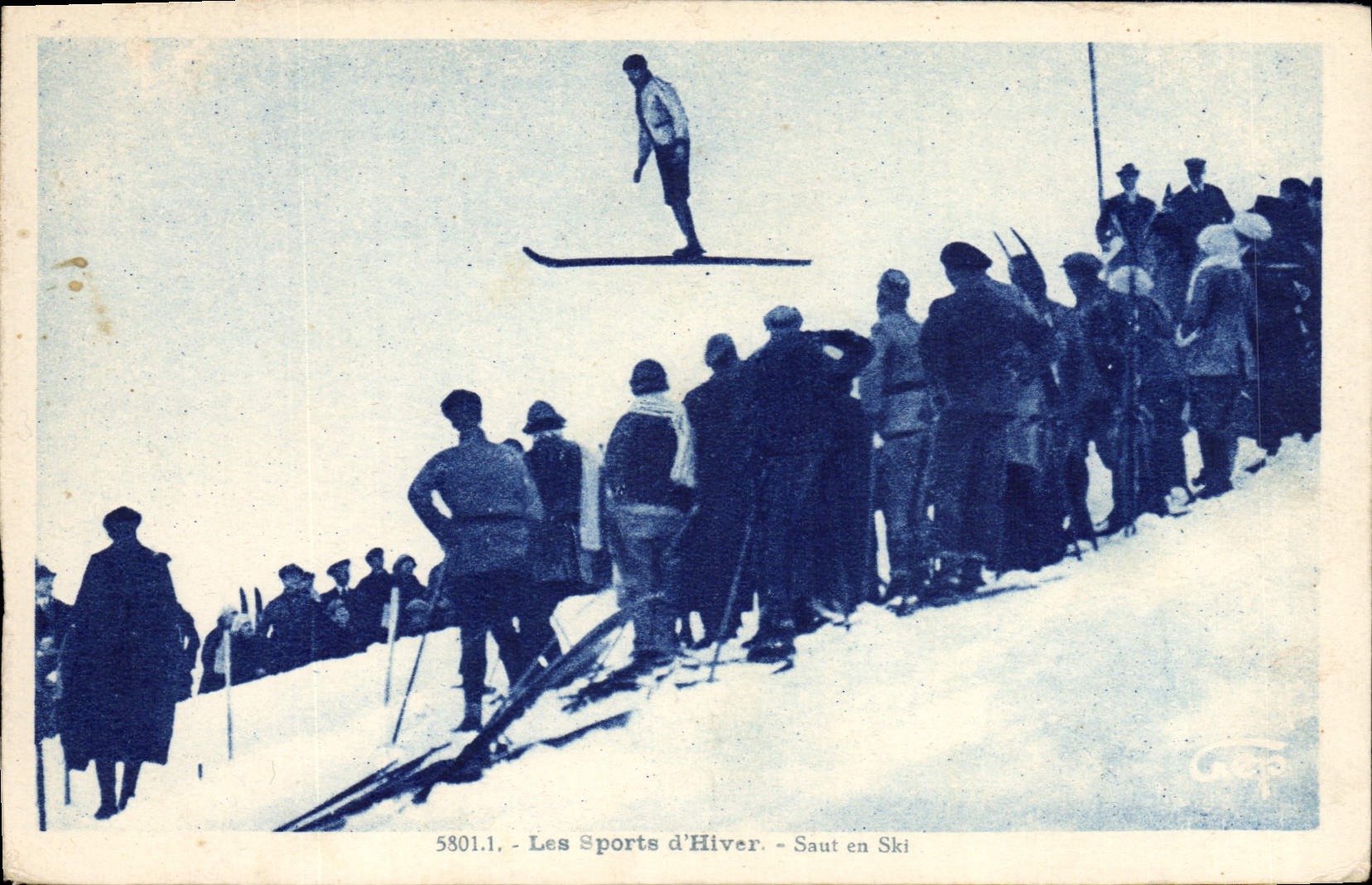 VINTAGE POSTCARD Winter sports Ski Jump