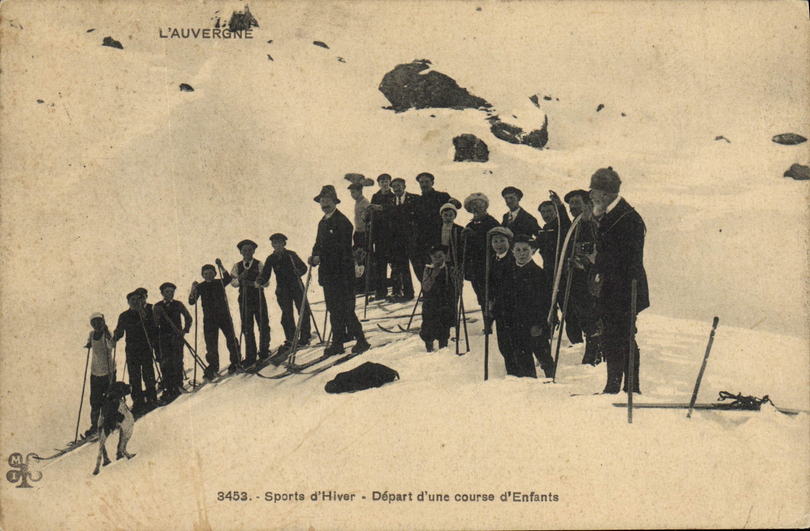 CPA Sports d'hiver Ski Depart d'une course d'enfants