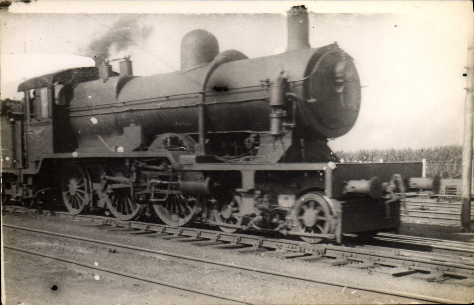 CARTE PHOTO Train Locomotive Machine Hermann