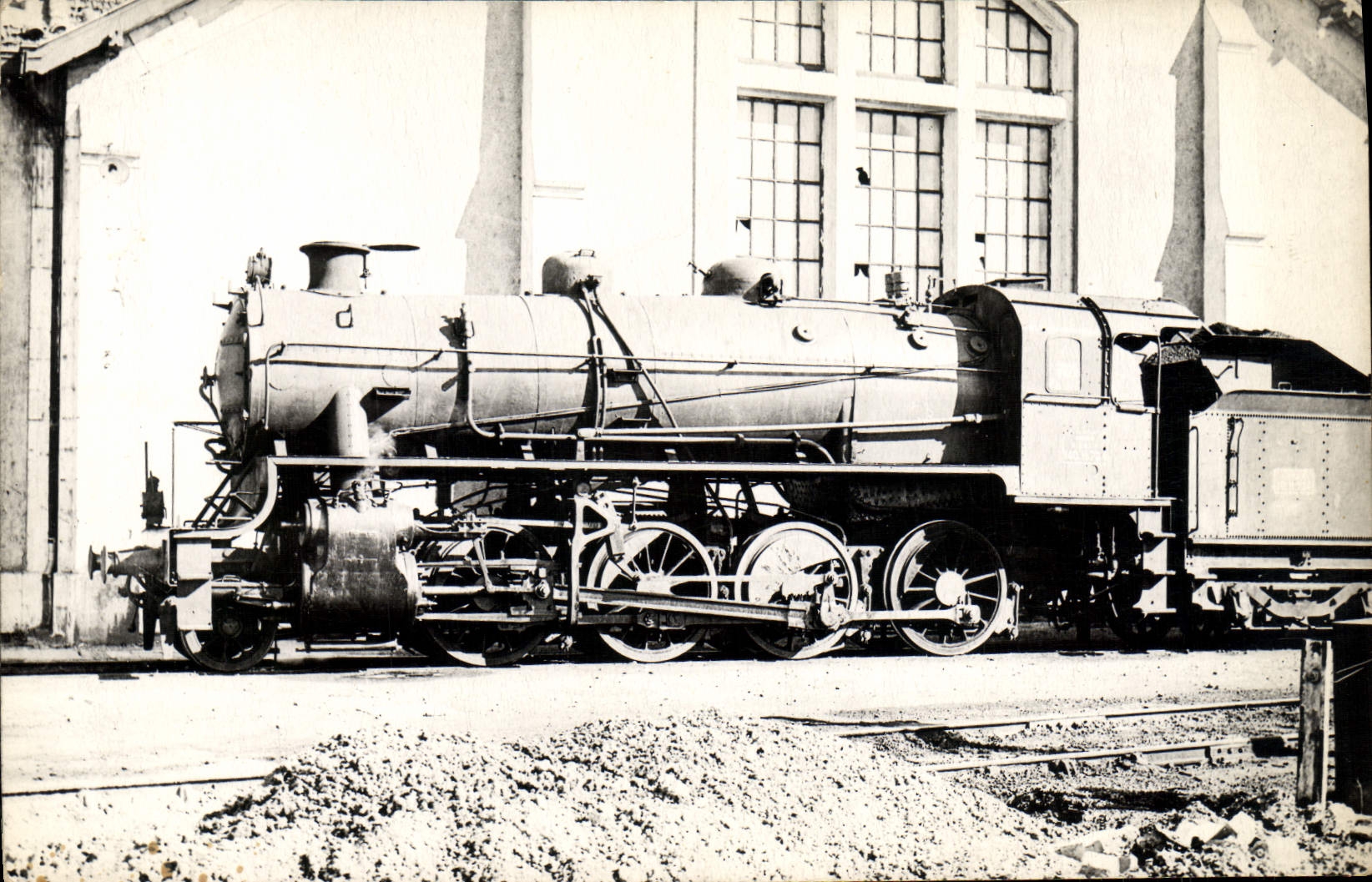 Real photo Castres Hermann Train Engine