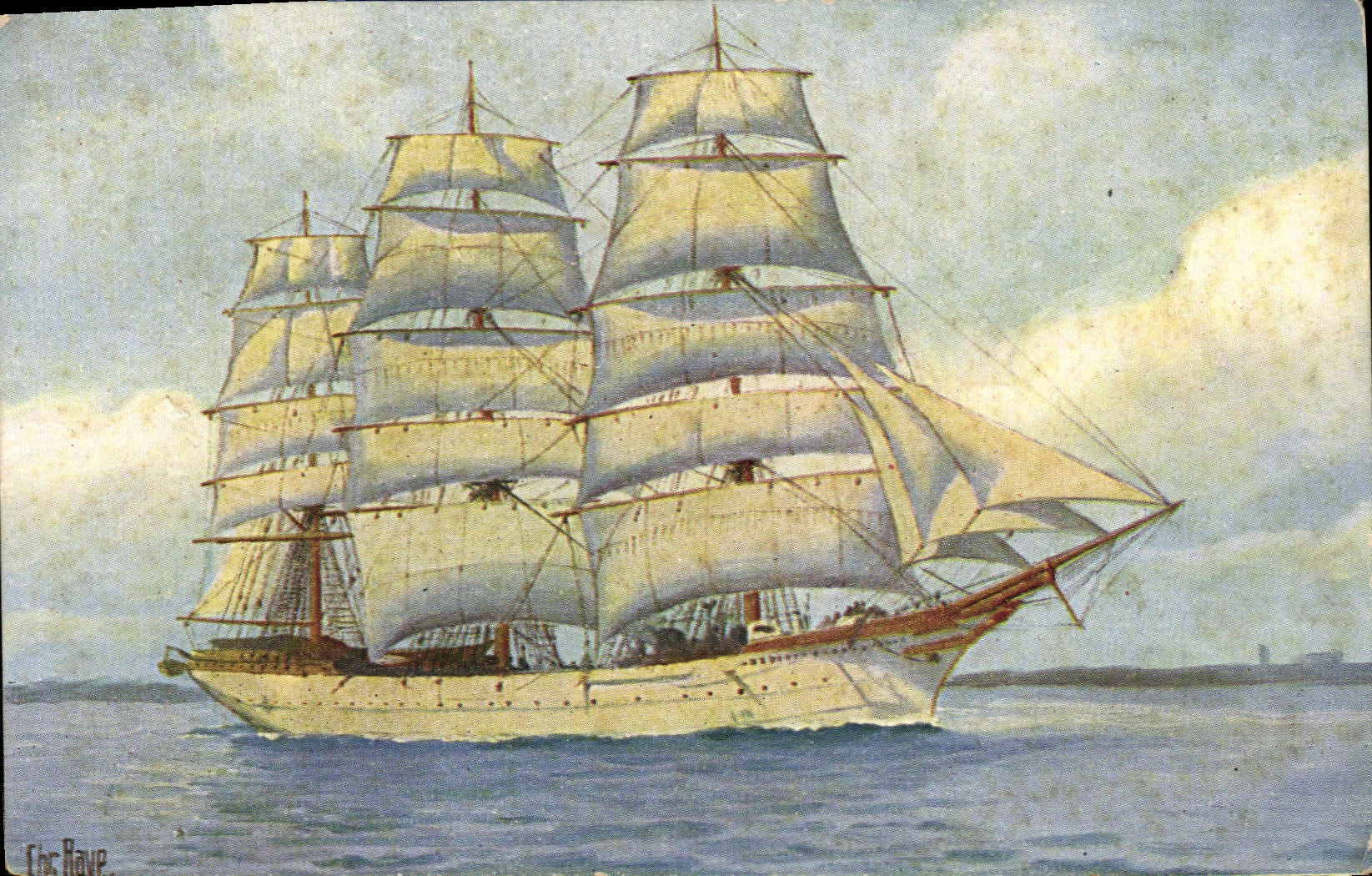 CPA Bateau Voilier Elisabeth 1901