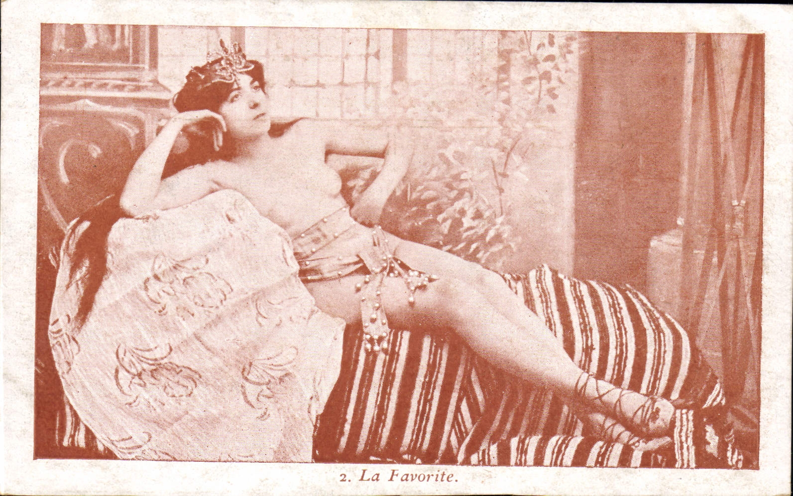 CPA Femme Nu erotique la favorite
