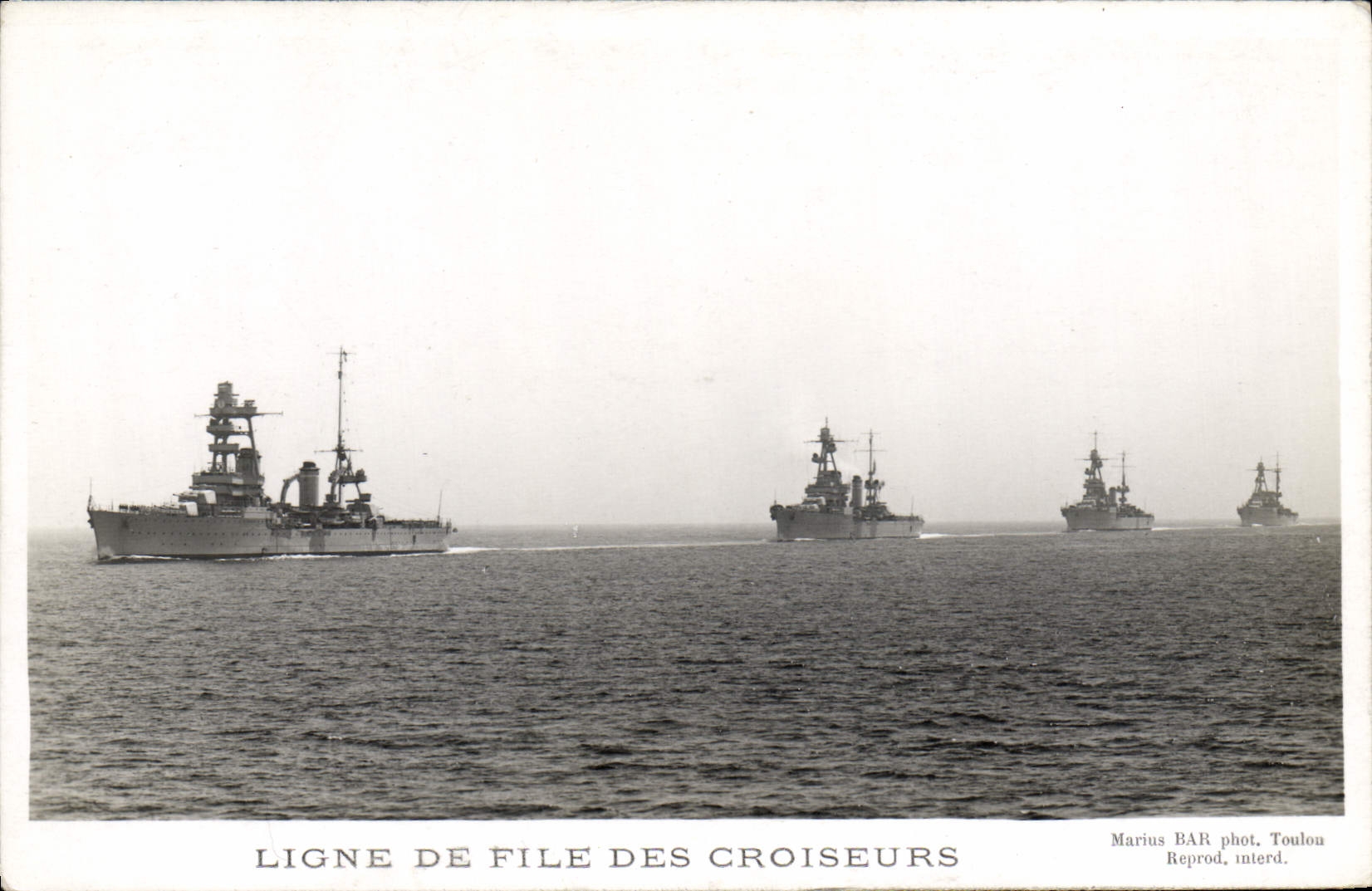 CPA Bateau Guerre Ligne de file des croiseurs 