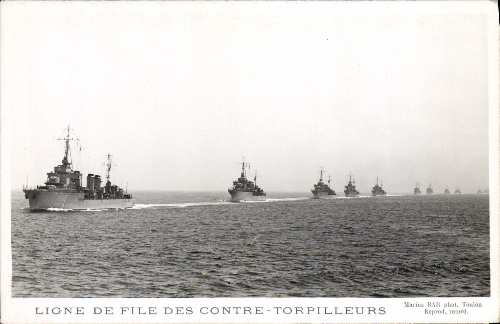 CPA Bateau Guerre Ligne de file des contre torpilleurs