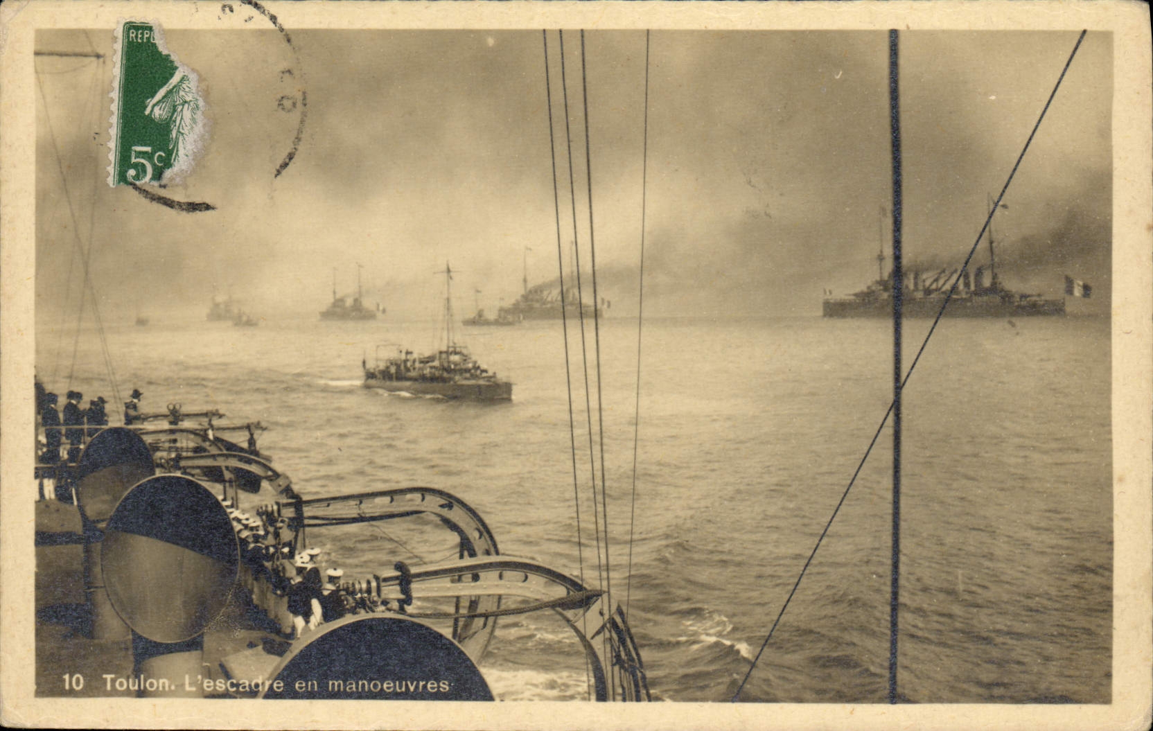 CPA Bateau Guerre Toulon L'escadre en manoeuvres 