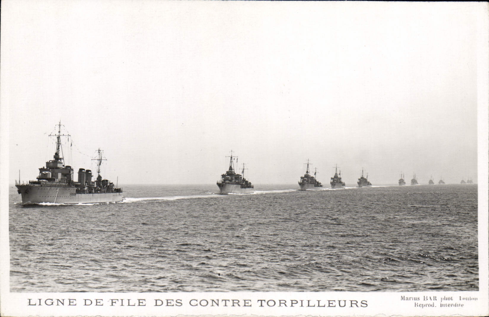 CPA Bateau Guerre Ligne de file des contre torpilleurs