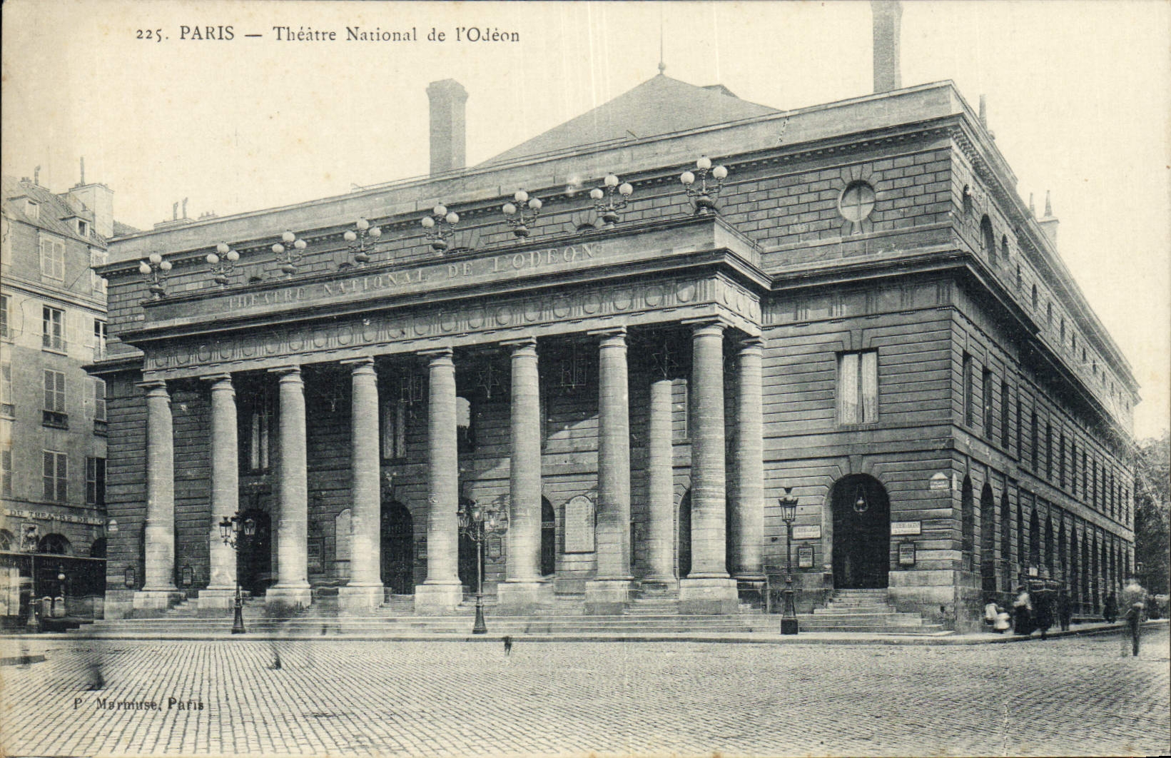 VINTAGE POSTCARD Paris the national theater of Odeon