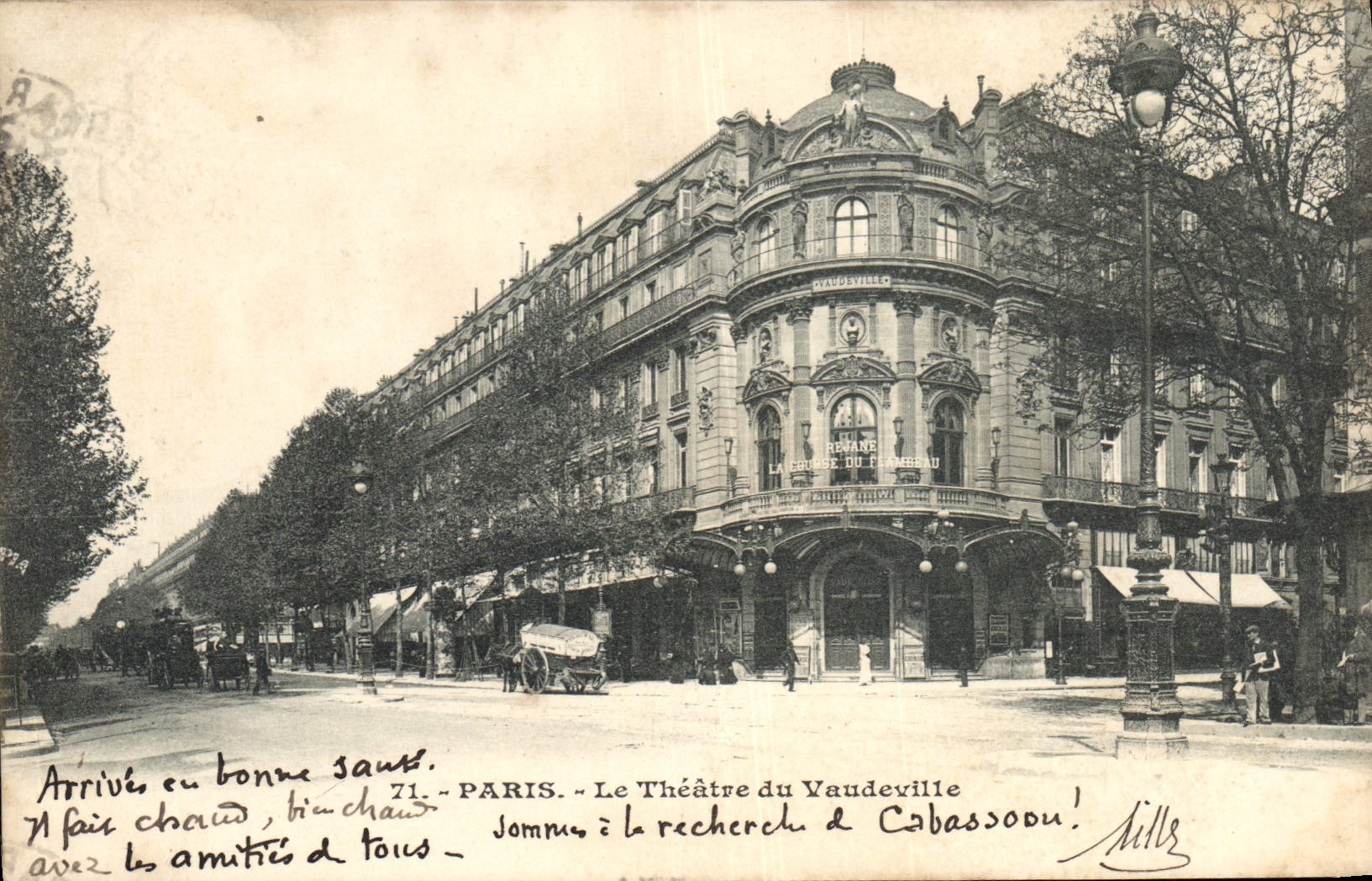 VINTAGE POSTCARD Paris the theater of the Light comedy