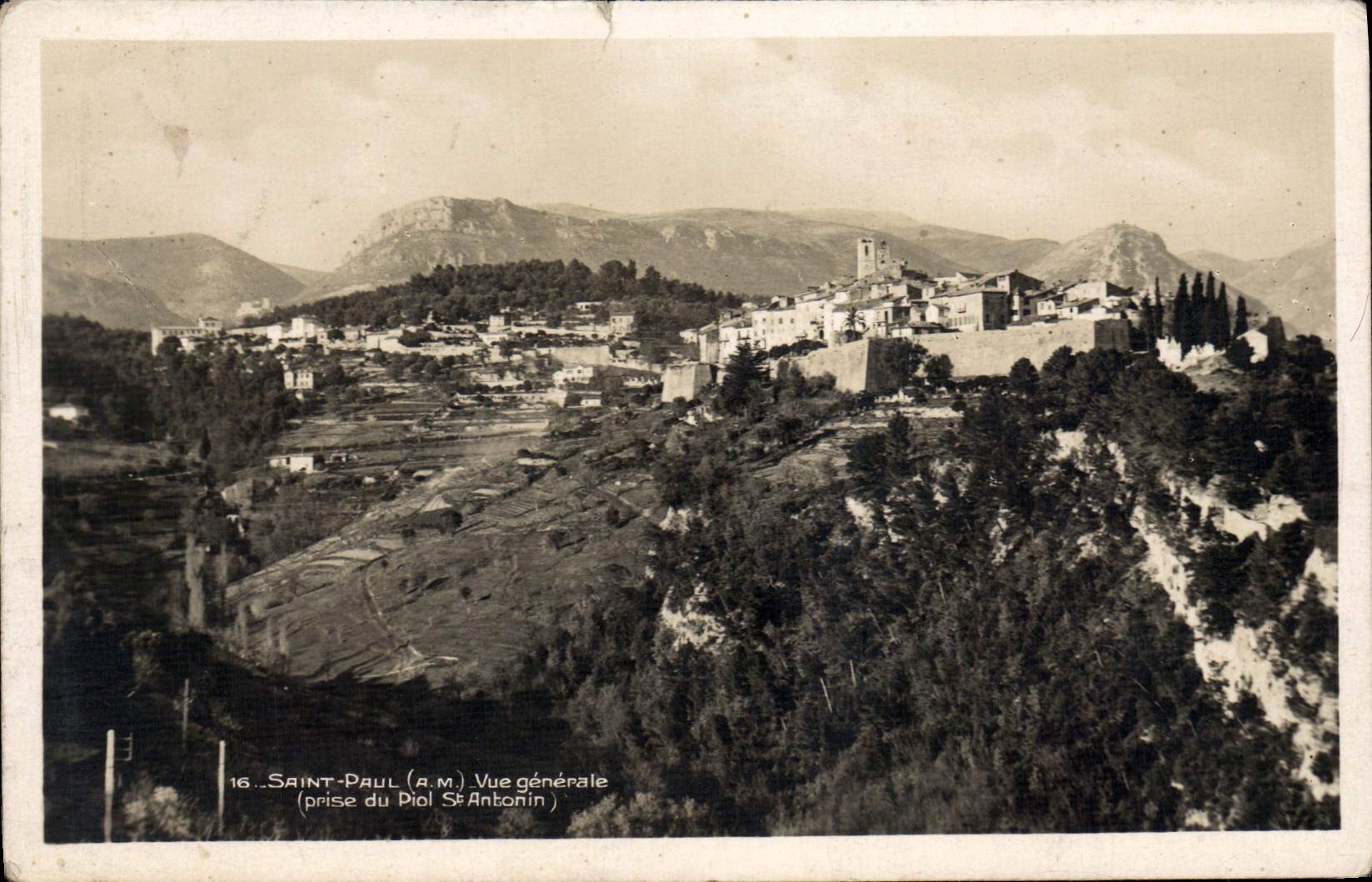 VINTAGE POSTCARD Saint Paul View taken of Piol St Antonin