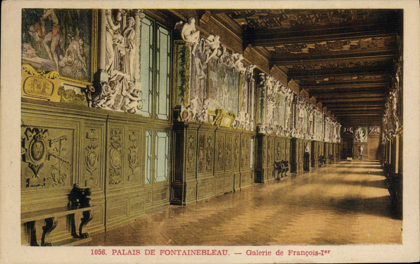 CPA Palais De Fontainebleau Galerie de Francois 1er