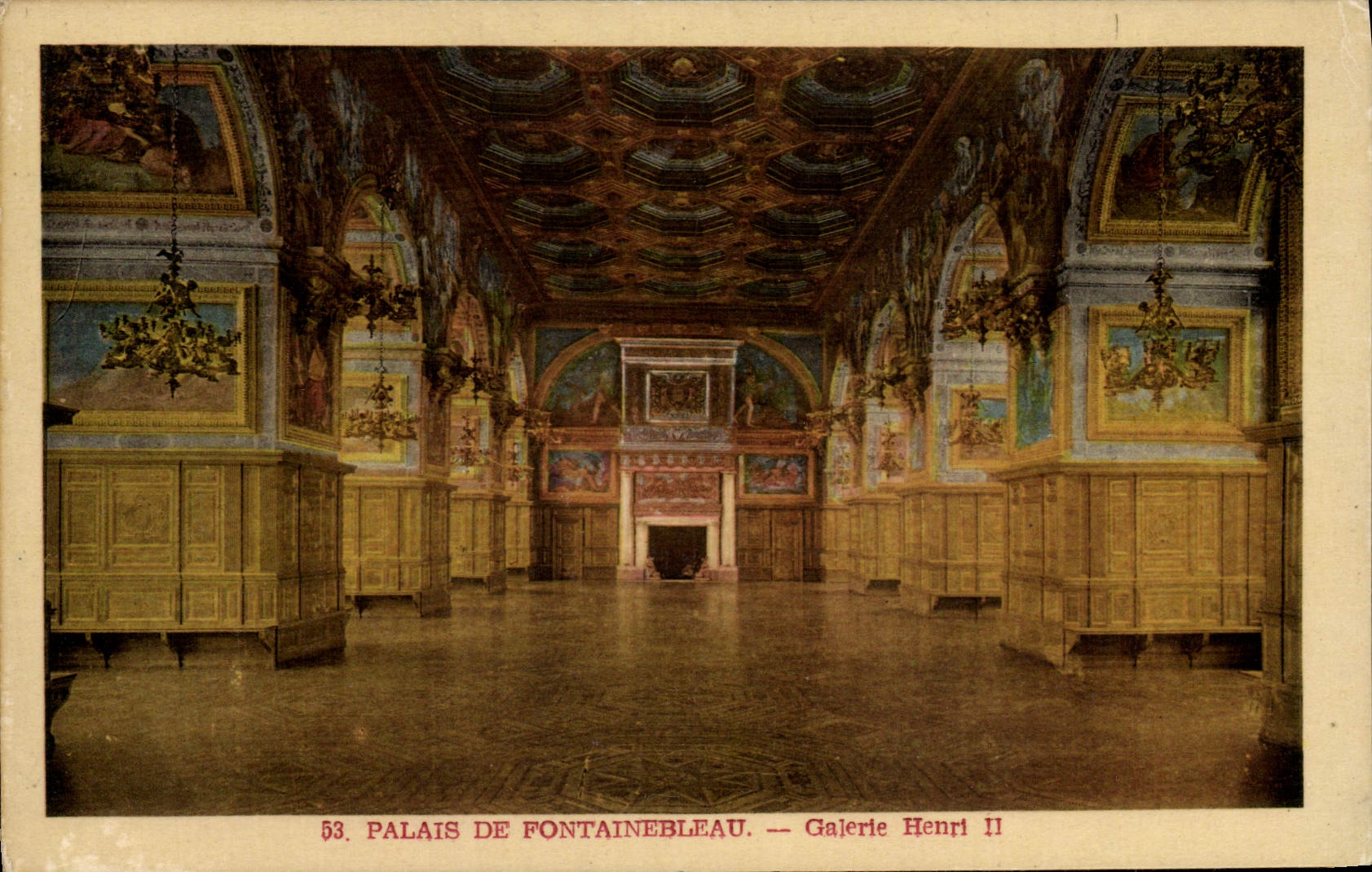 CPA Palais De Fontainebleau Galerie Henri II