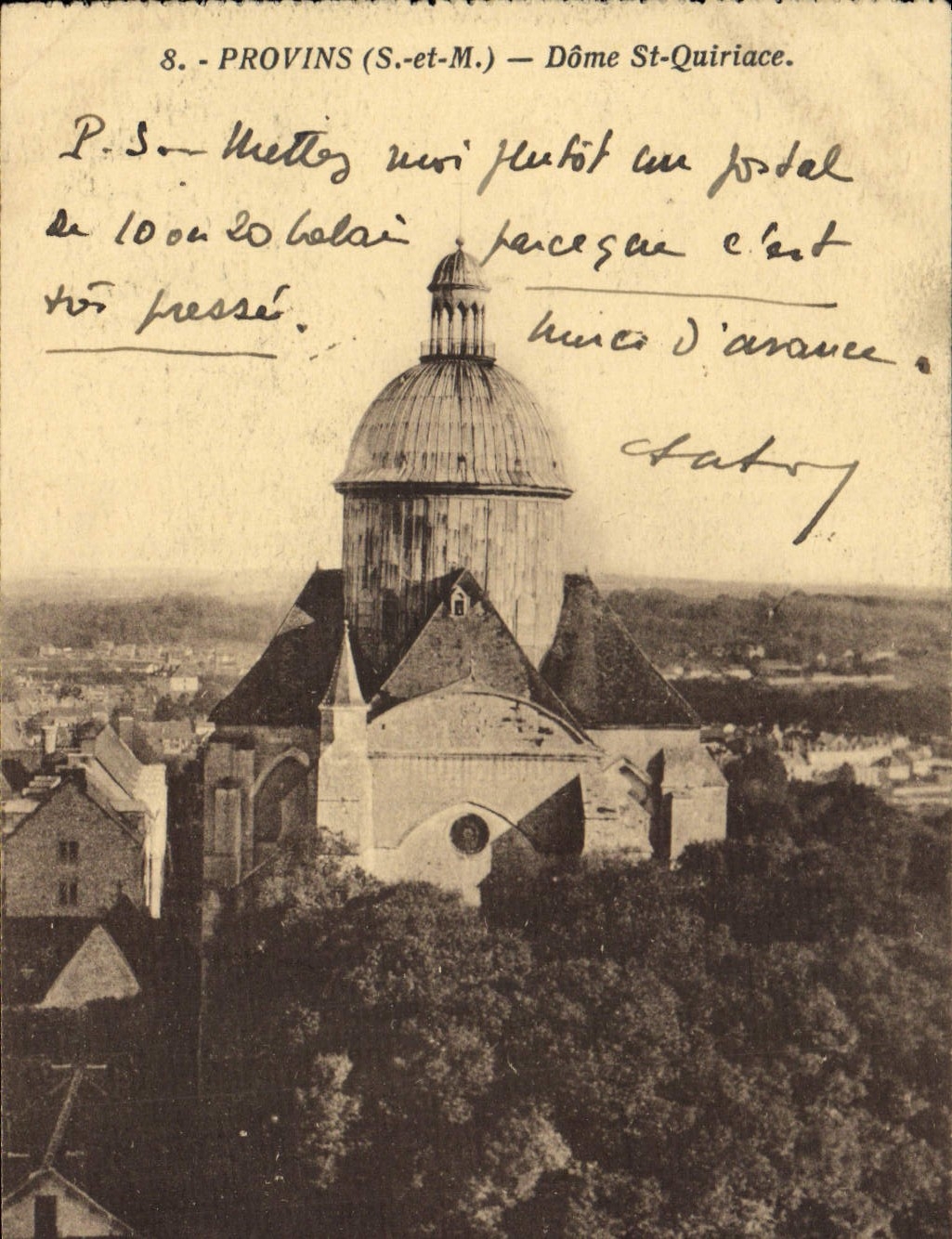 VINTAGE POSTCARD Layered branches Dome St Quiriace