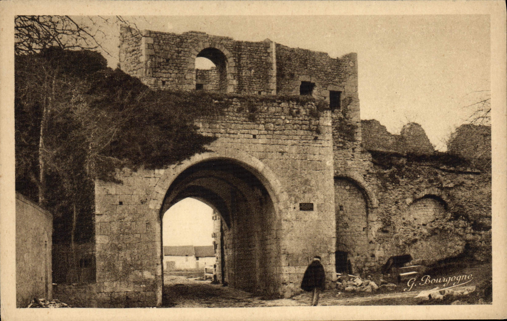 CPA Provins Porte Saint Jean Vue Interieure
