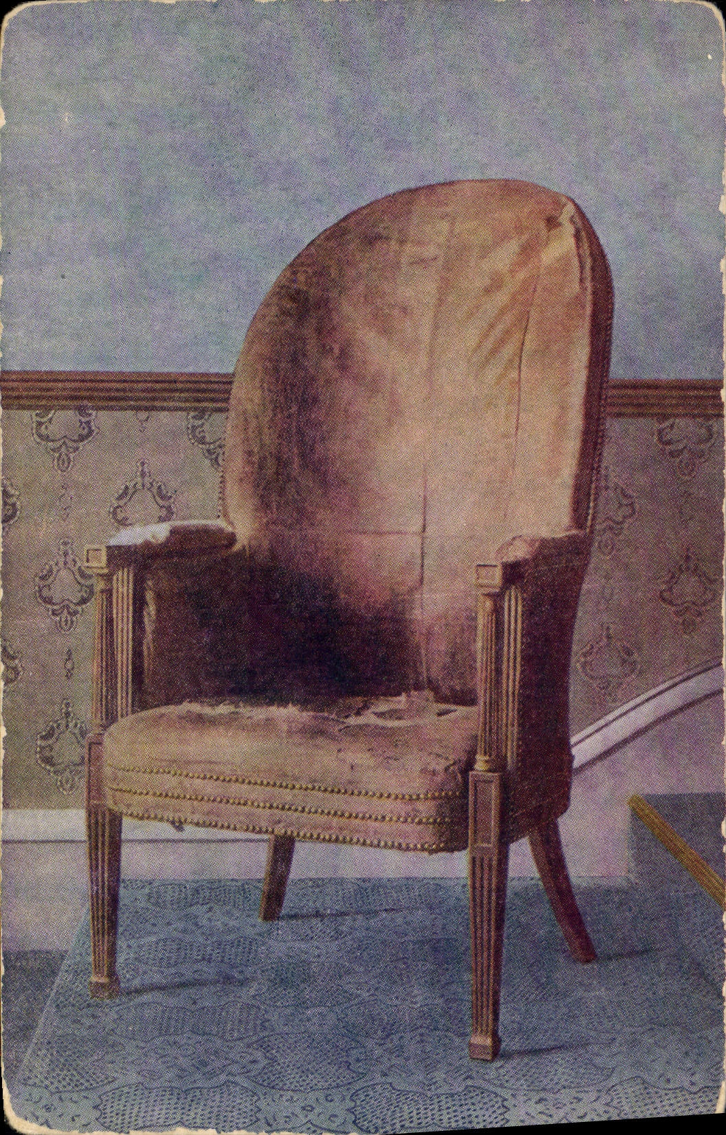 VINTAGE POSTCARD Frankly mason Masonry Flesh off Washington Library