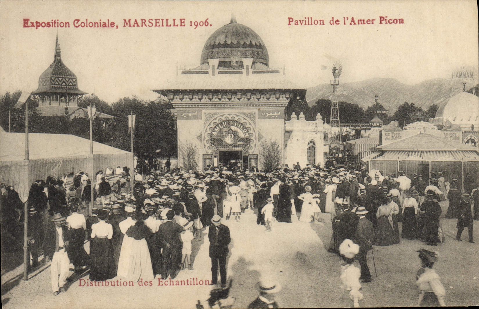 CPA Exposition Marseille 1906 Distribution des echantillons