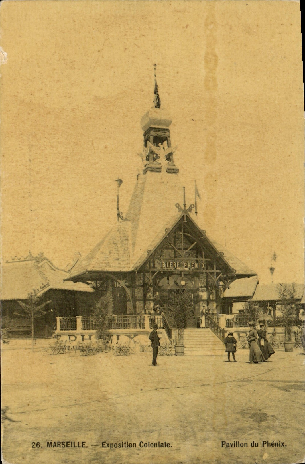 CPA Marseille Exposition coloniale Pavillon du Phenix Brasserie