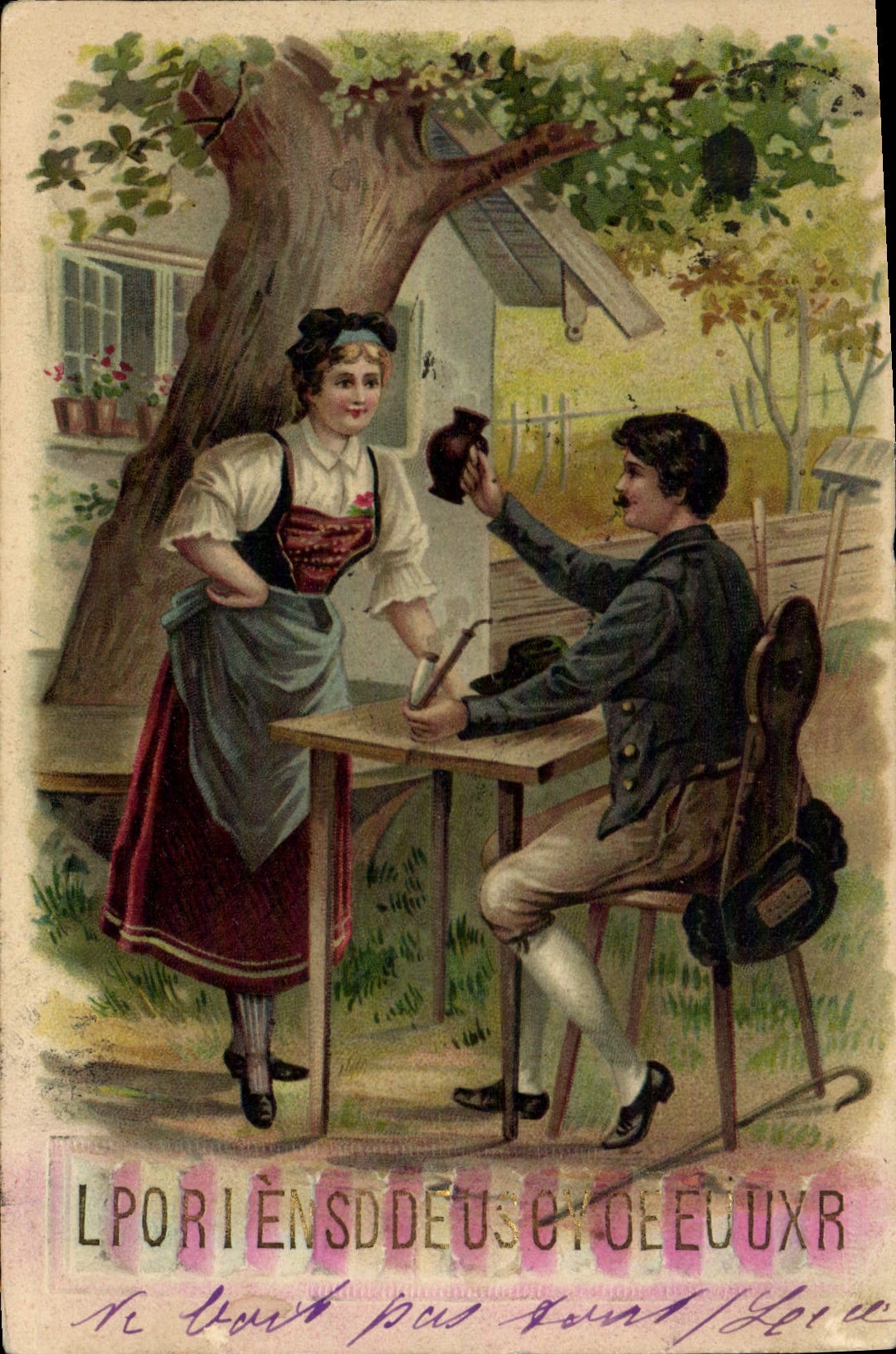 VINTAGE POSTCARD Brewery Beer Man