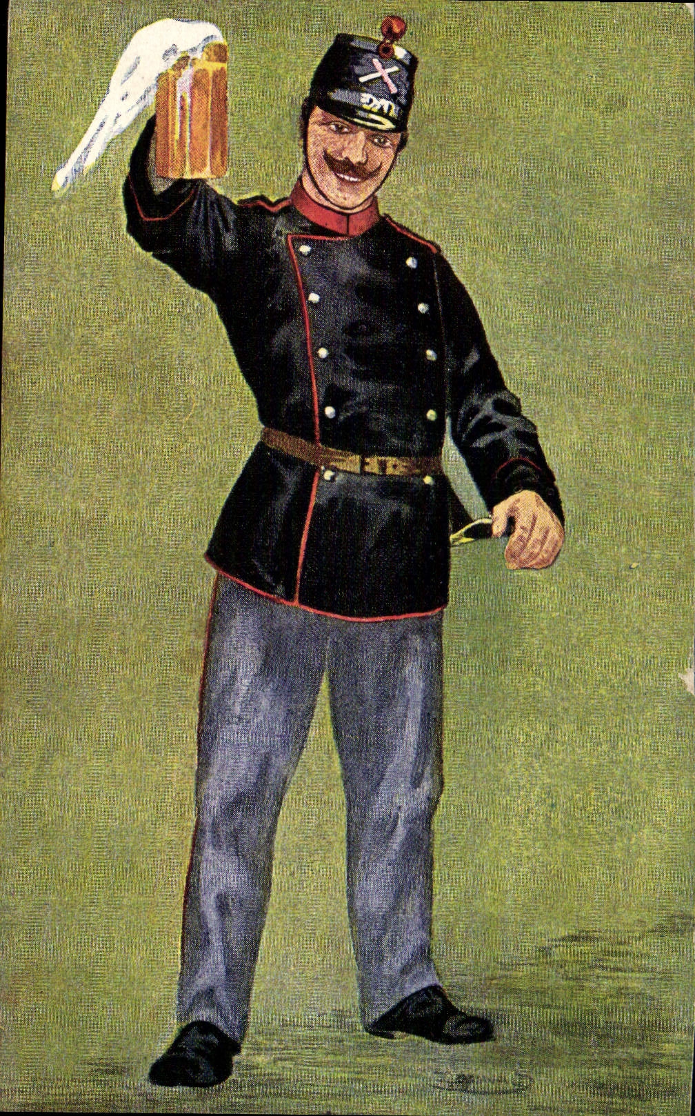 VINTAGE POSTCARD Beer Man