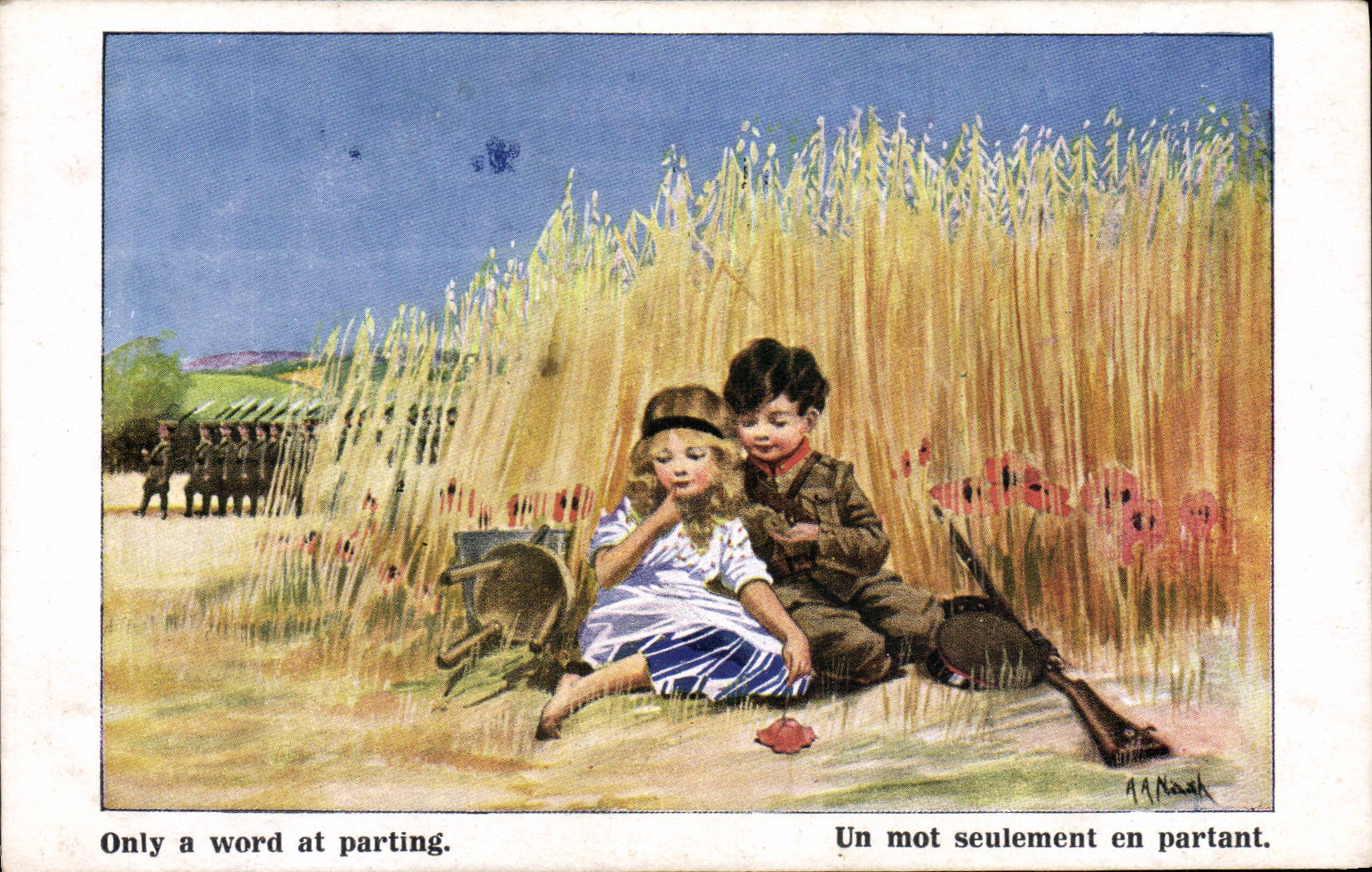 CPA Illustrateur Enfants Un mot seulement en partant Chasse Chasseur 