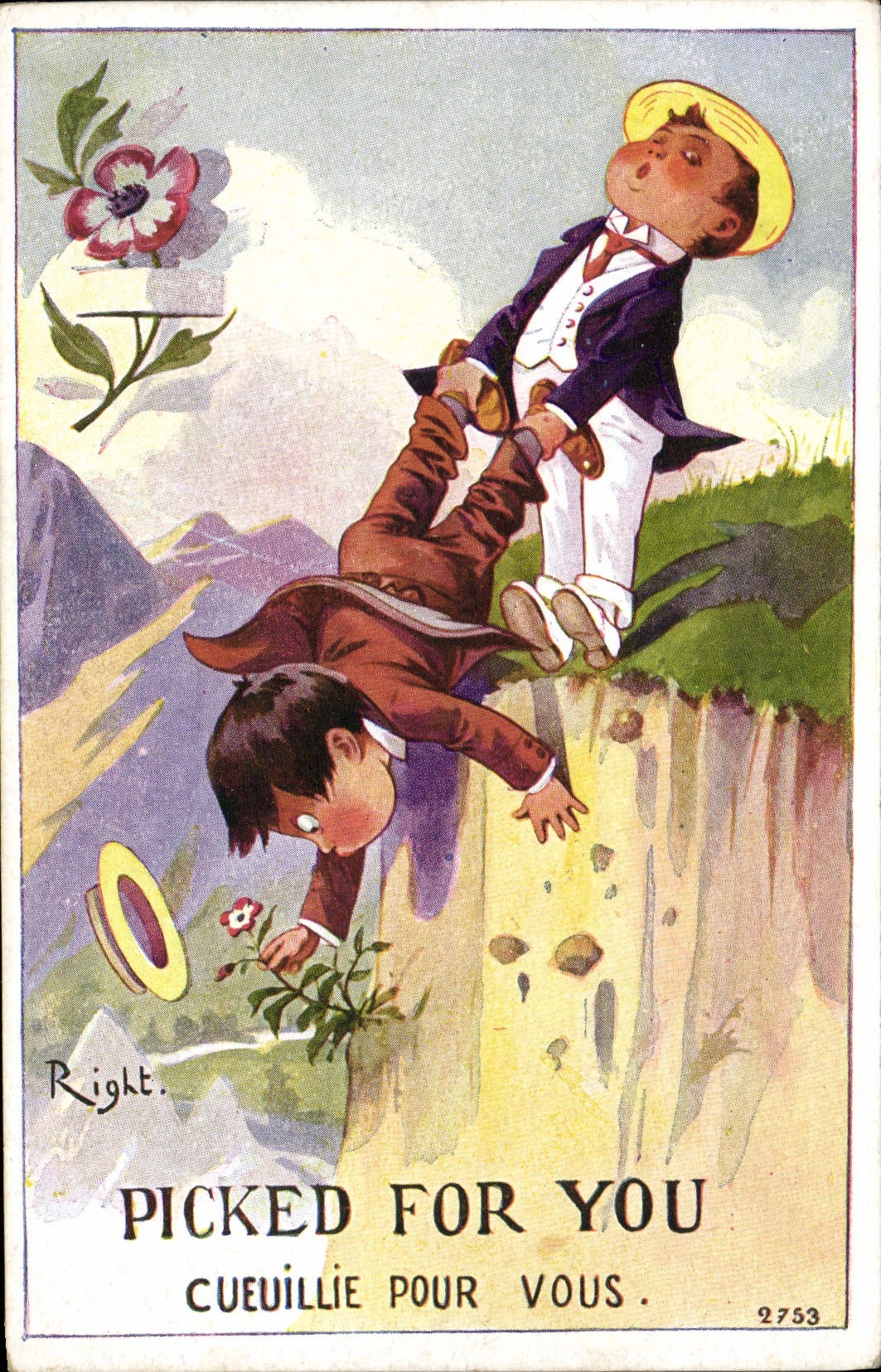 CPA Illustrateur Enfants Right Picked for you 