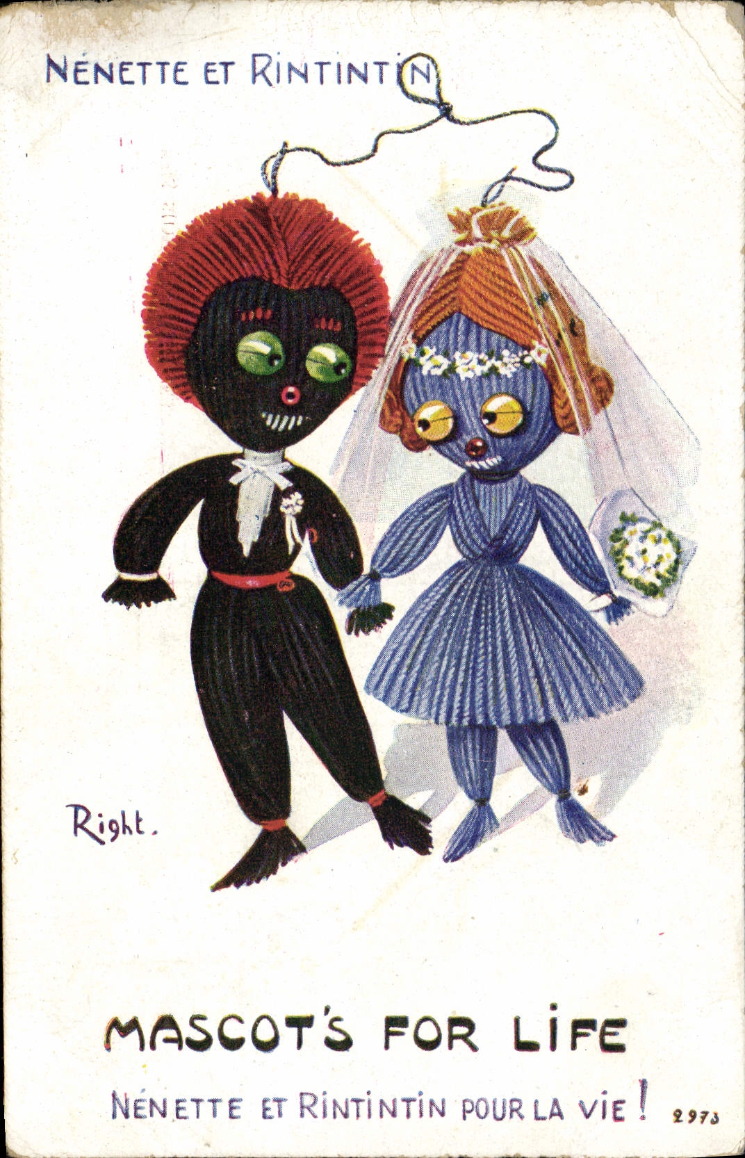 CPA Illustrateur Enfants Poupees Right 