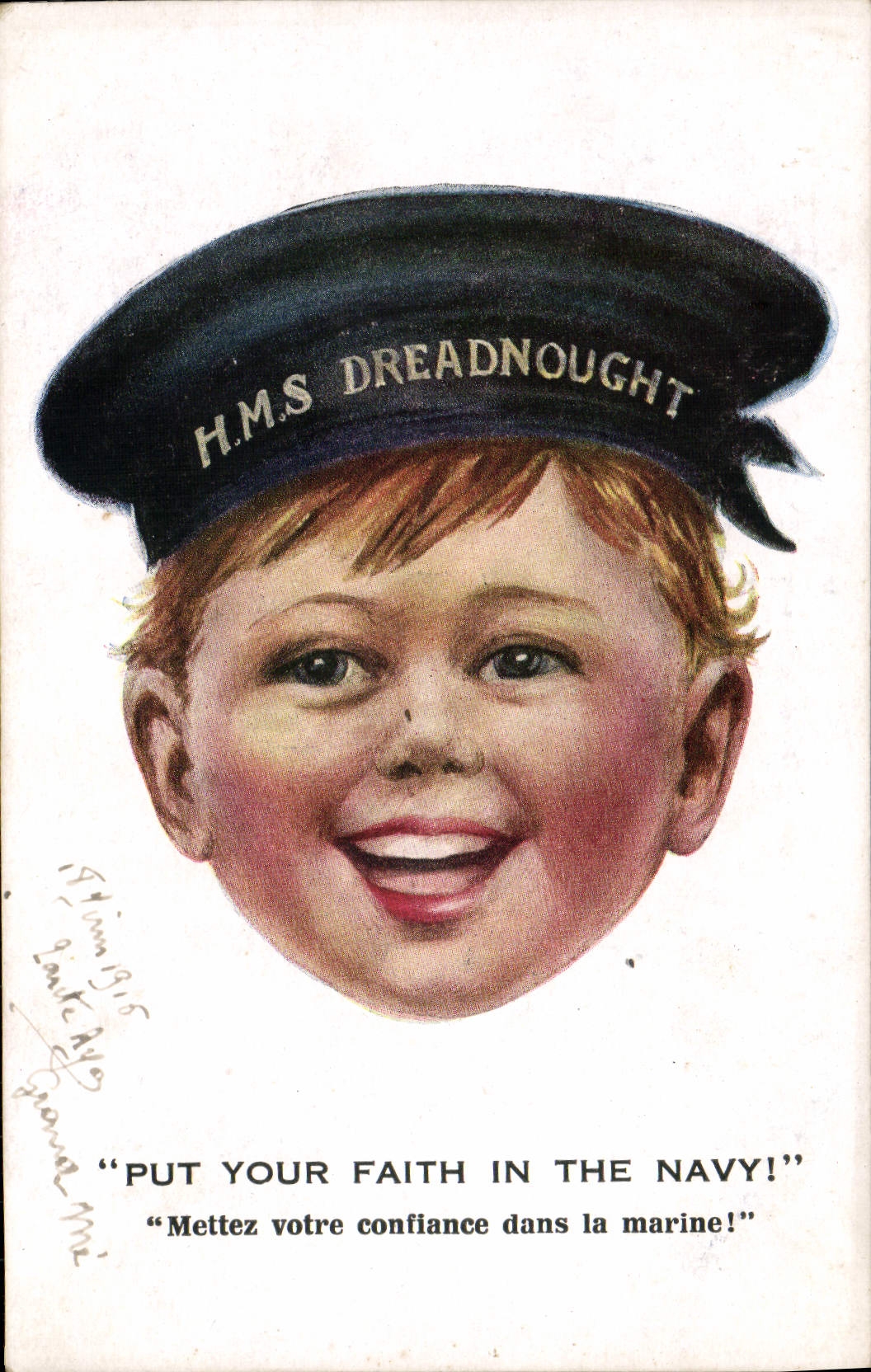 CPA Illustrateur Enfant Militaria HMS Dreadnought
