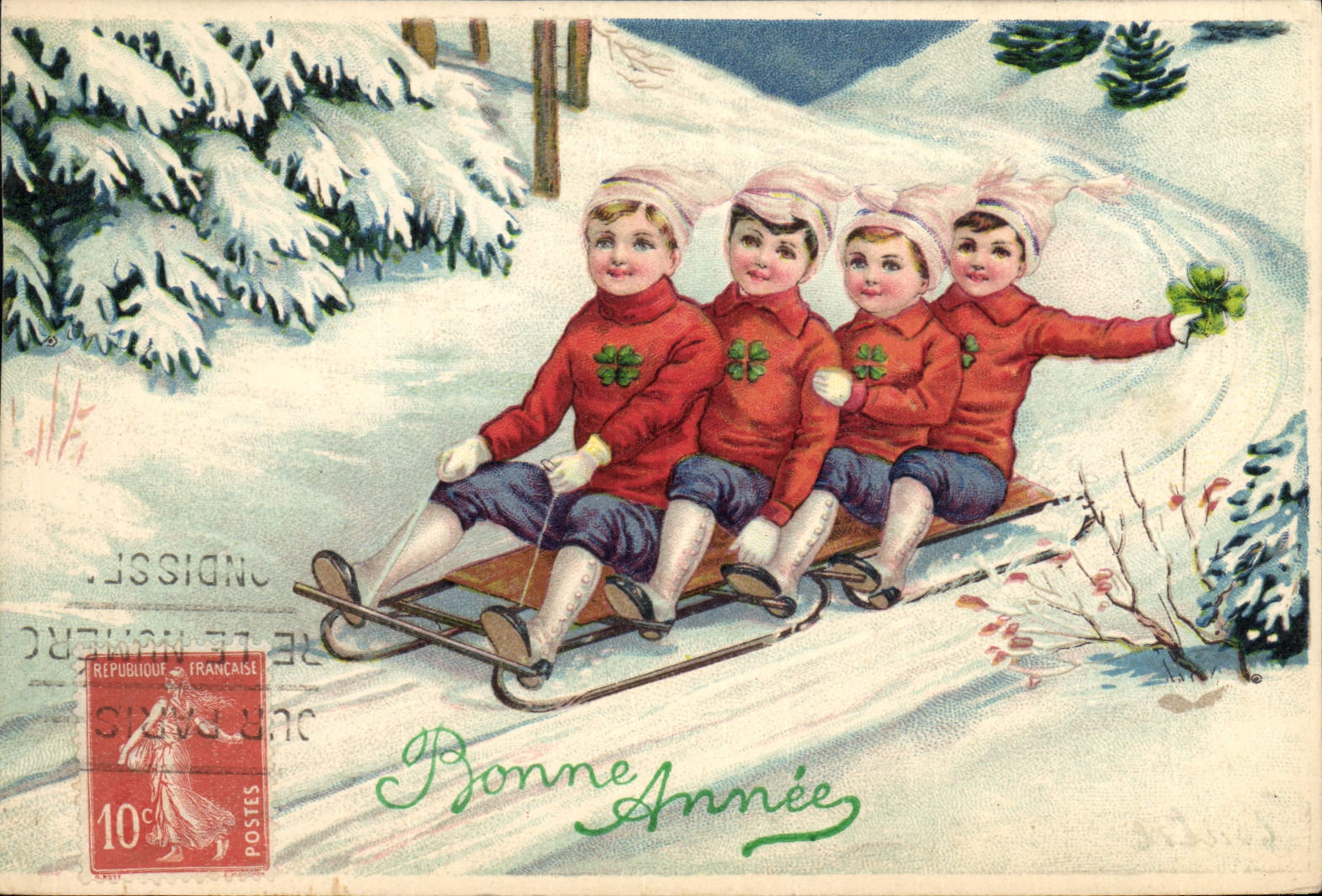 CPA Sports d'hiver Ski Enfants Luge 