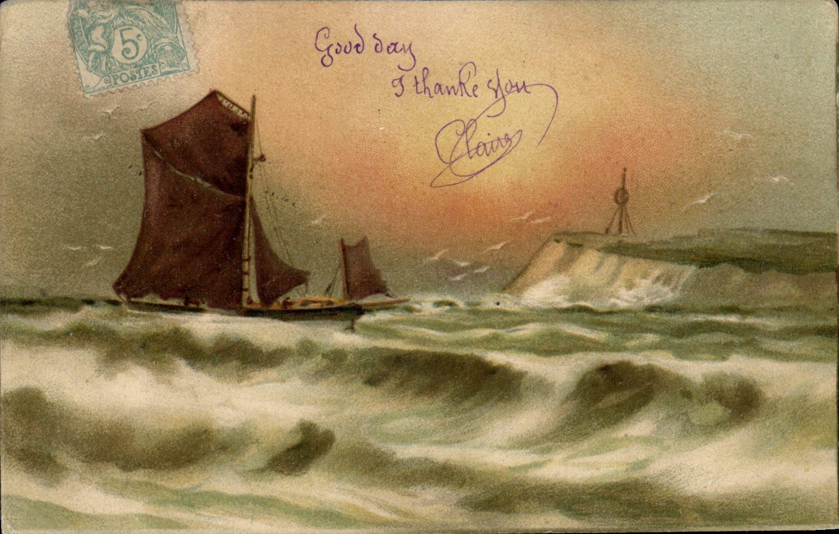 CPA Bateau Voilier 