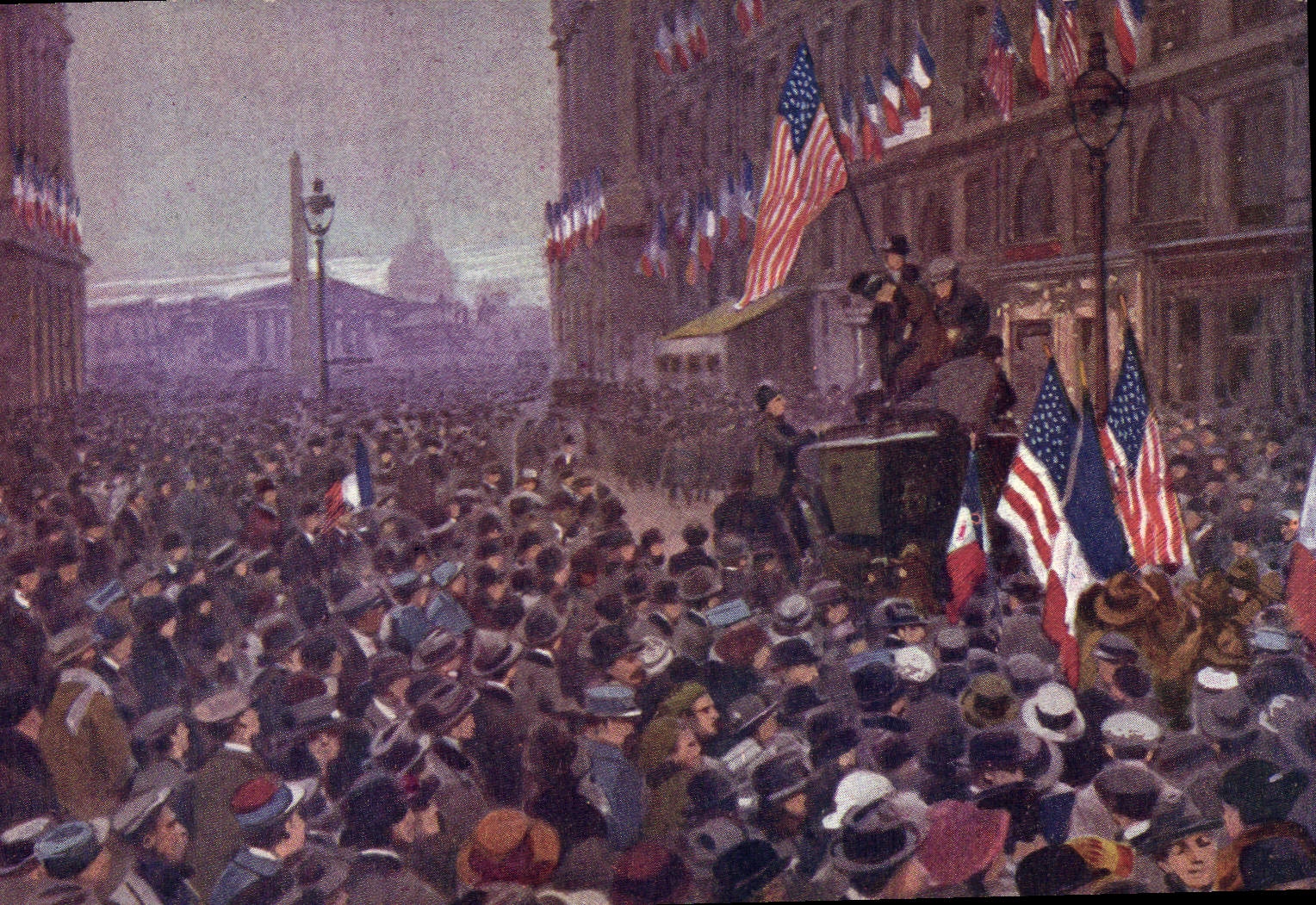 VINTAGE POSTCARD Militaria American legion Nine years ago