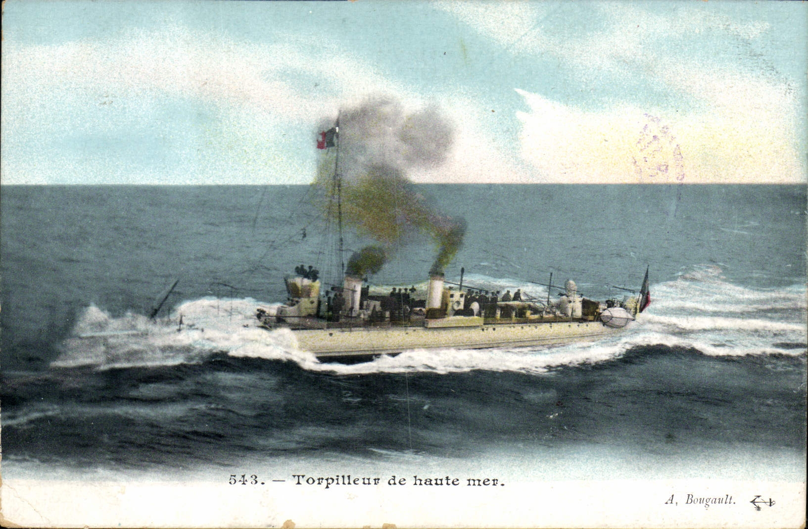 CPA Bateau Guerre Torpilleur de haute mer 