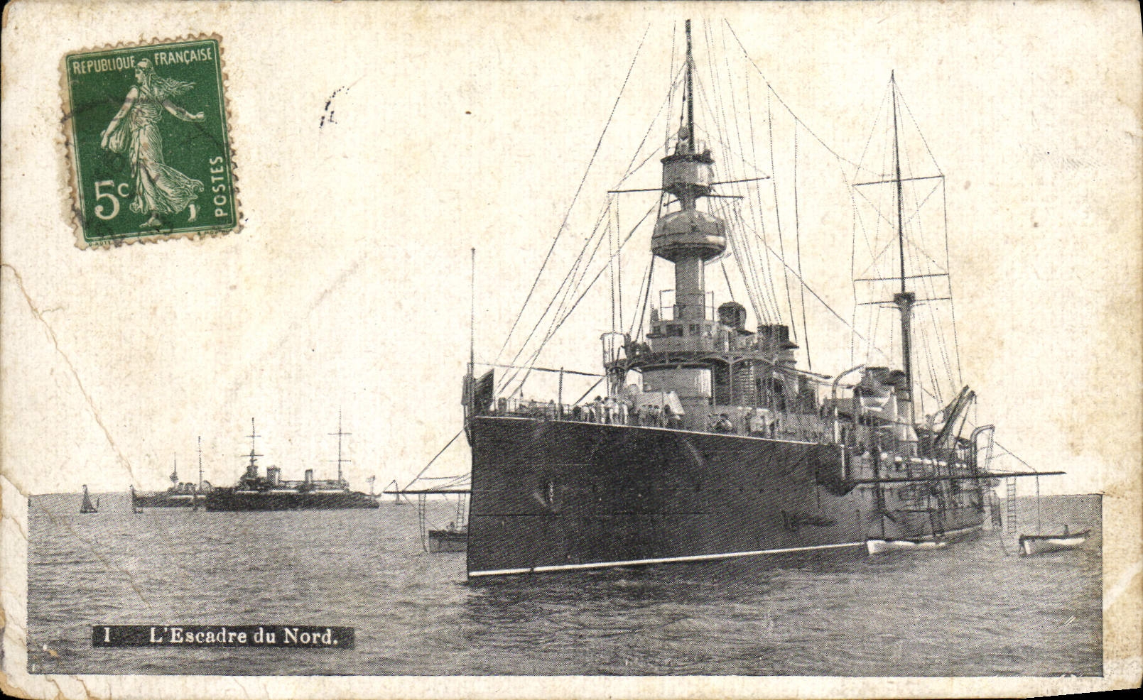 CPA Bateau Guerre L'escadre du Nord 
