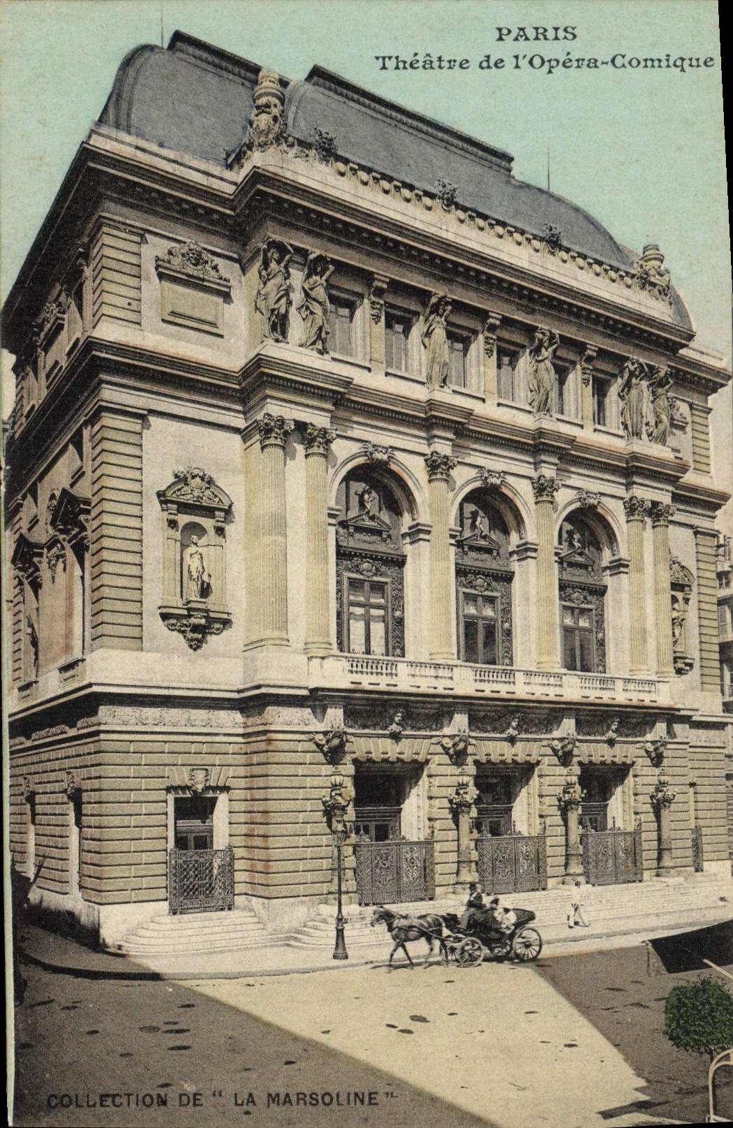 CPA Paris Theatre de l'Opera Comique Publicite Opotherapie Martiale La Marsoline Rue Bergere Paris 9eme
