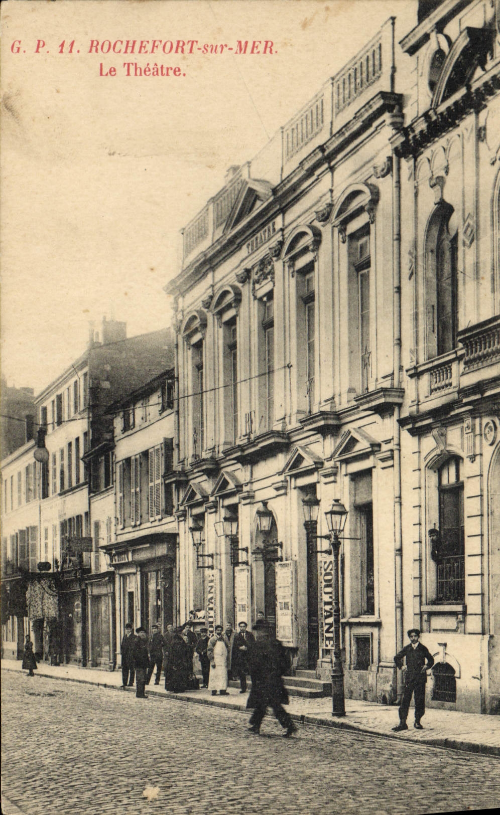 VINTAGE POSTCARD Rochefort Theater on Sea