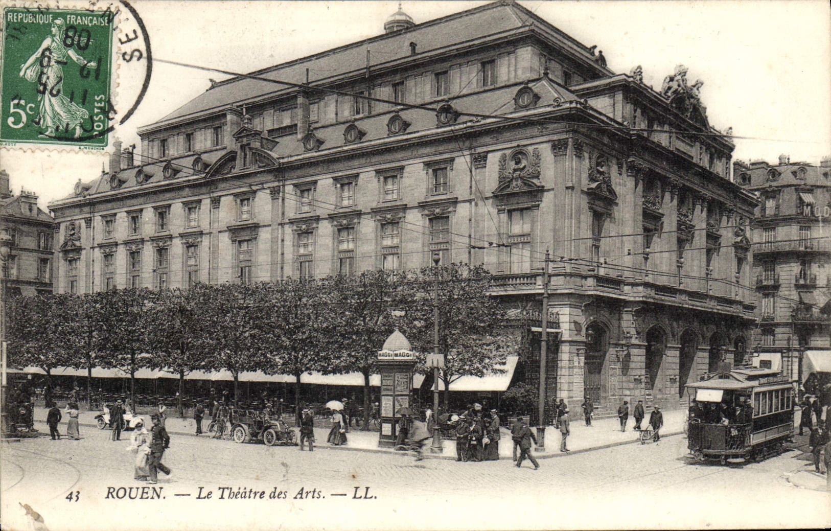 CPA Theatre des Arts Rouen Tramway 