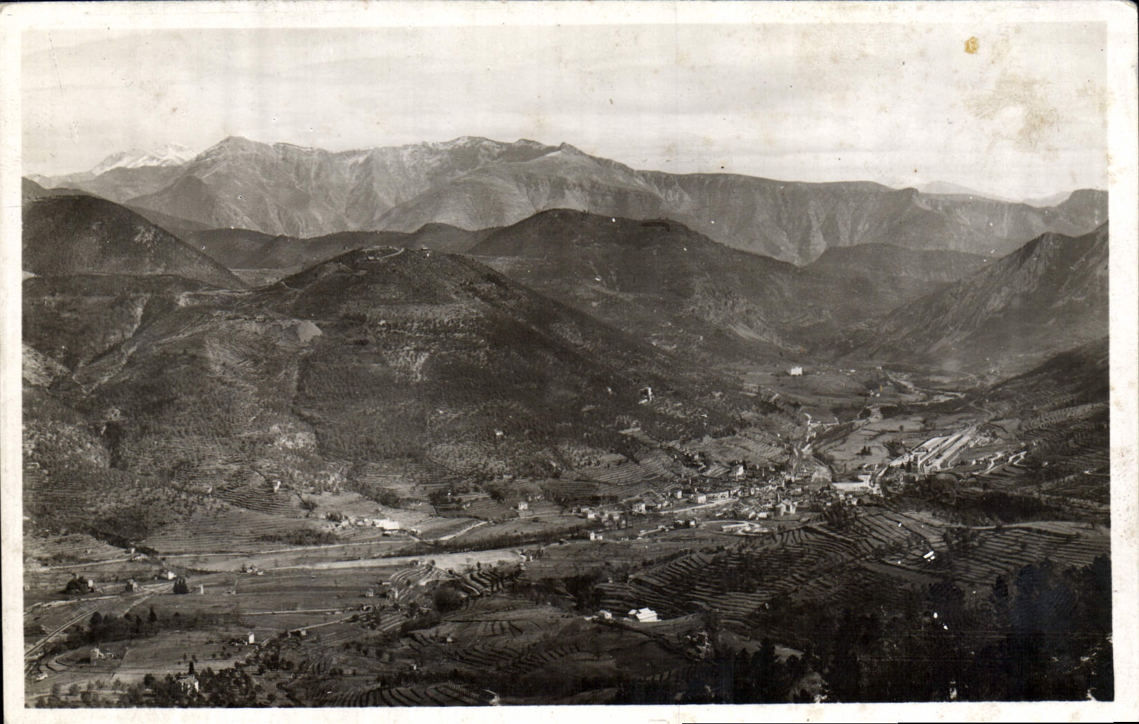 VINTAGE POSTCARD Sospel View and Italian Mounts