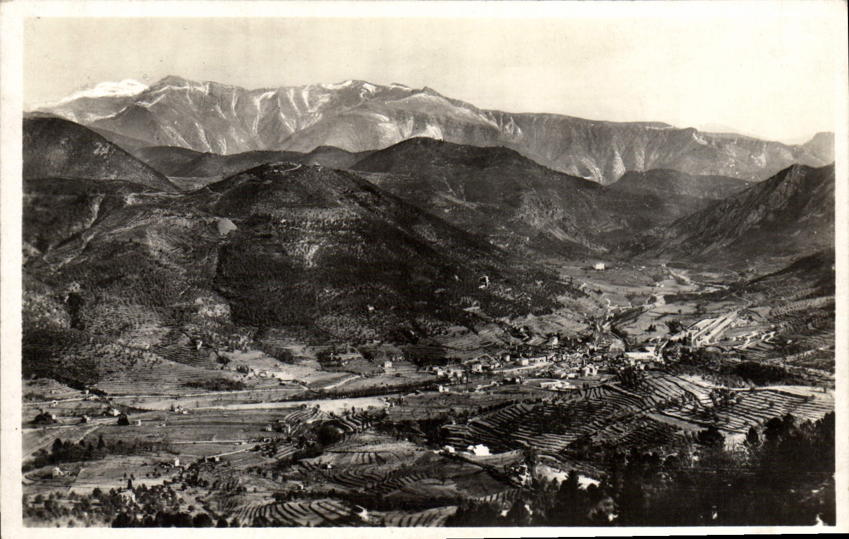 CPA Sospel Vue generale et les Monts Italiens