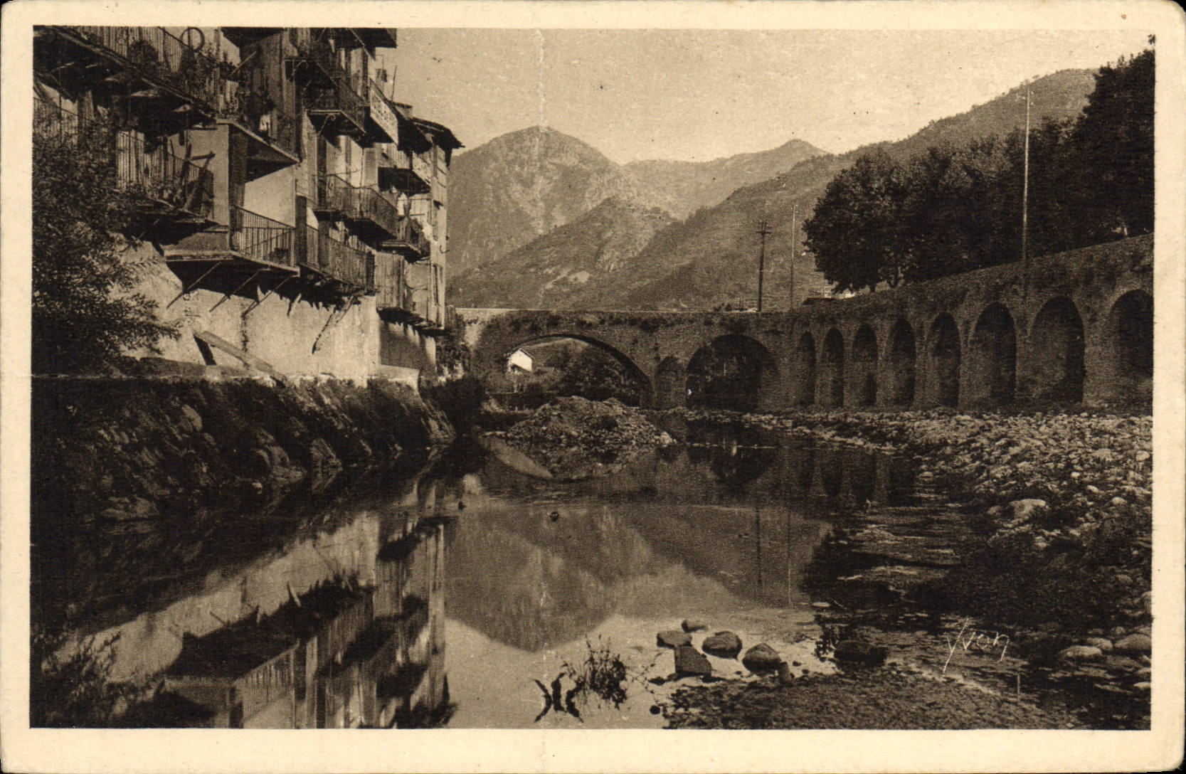 CPA Sospel Vieux Pont Vieilles Maisons sur la Bevera